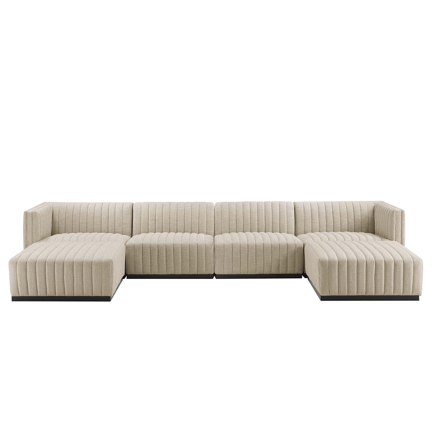 Conjure Channel Tufted Upholstered Fabric 6-Piece Sectional Sofa By Modway - EEI-5790 | Sectional - 10