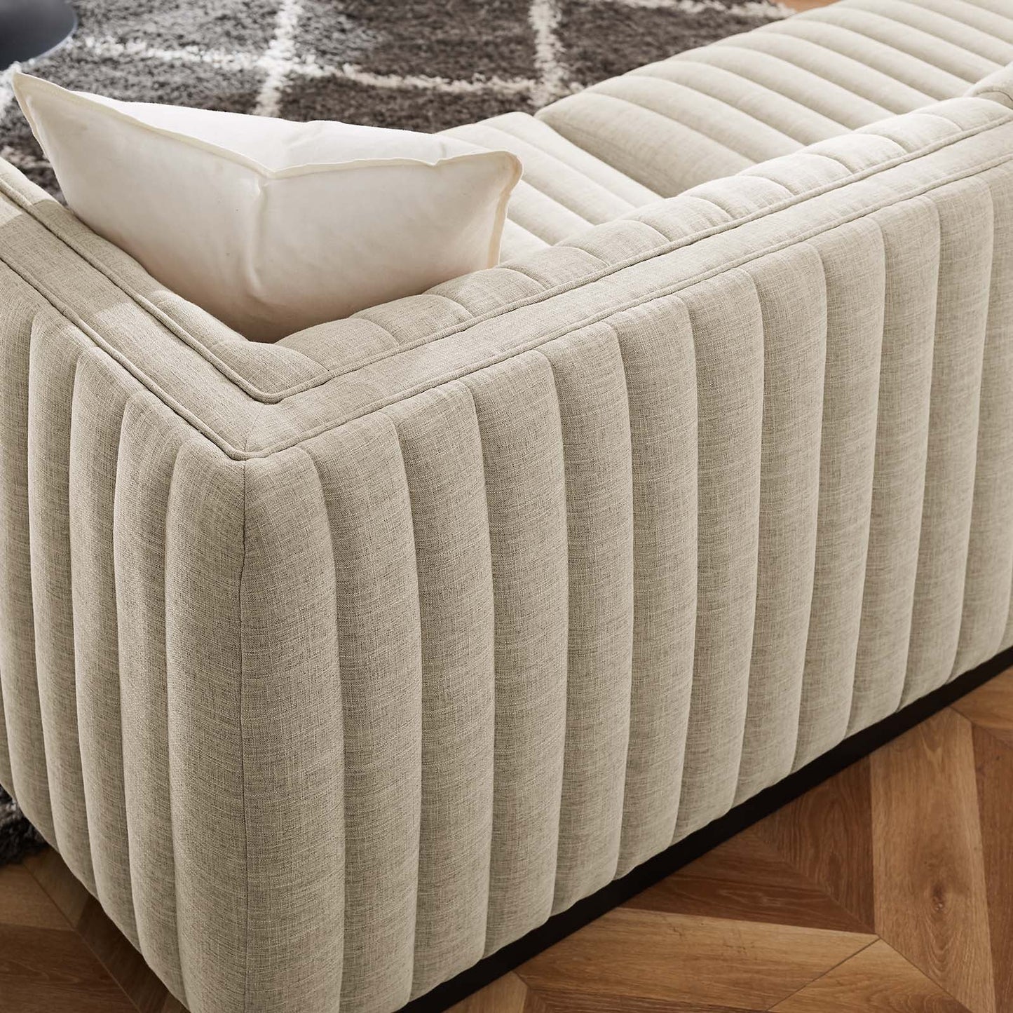 Conjure Channel Tufted Upholstered Fabric 5-Piece L-Shaped Sectional By Modway - EEI-5793 | Sectional - 9