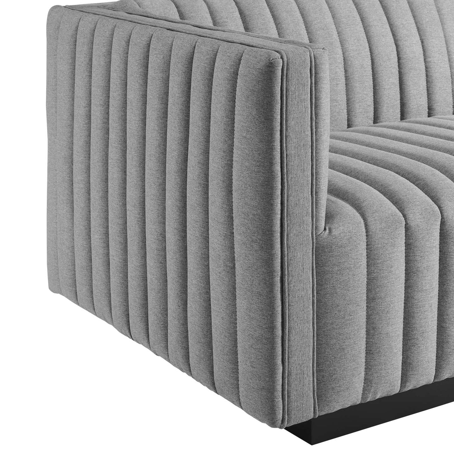 Conjure Channel Tufted Upholstered Fabric 5-Piece L-Shaped Sectional By Modway - EEI-5793 | Sectional - 29