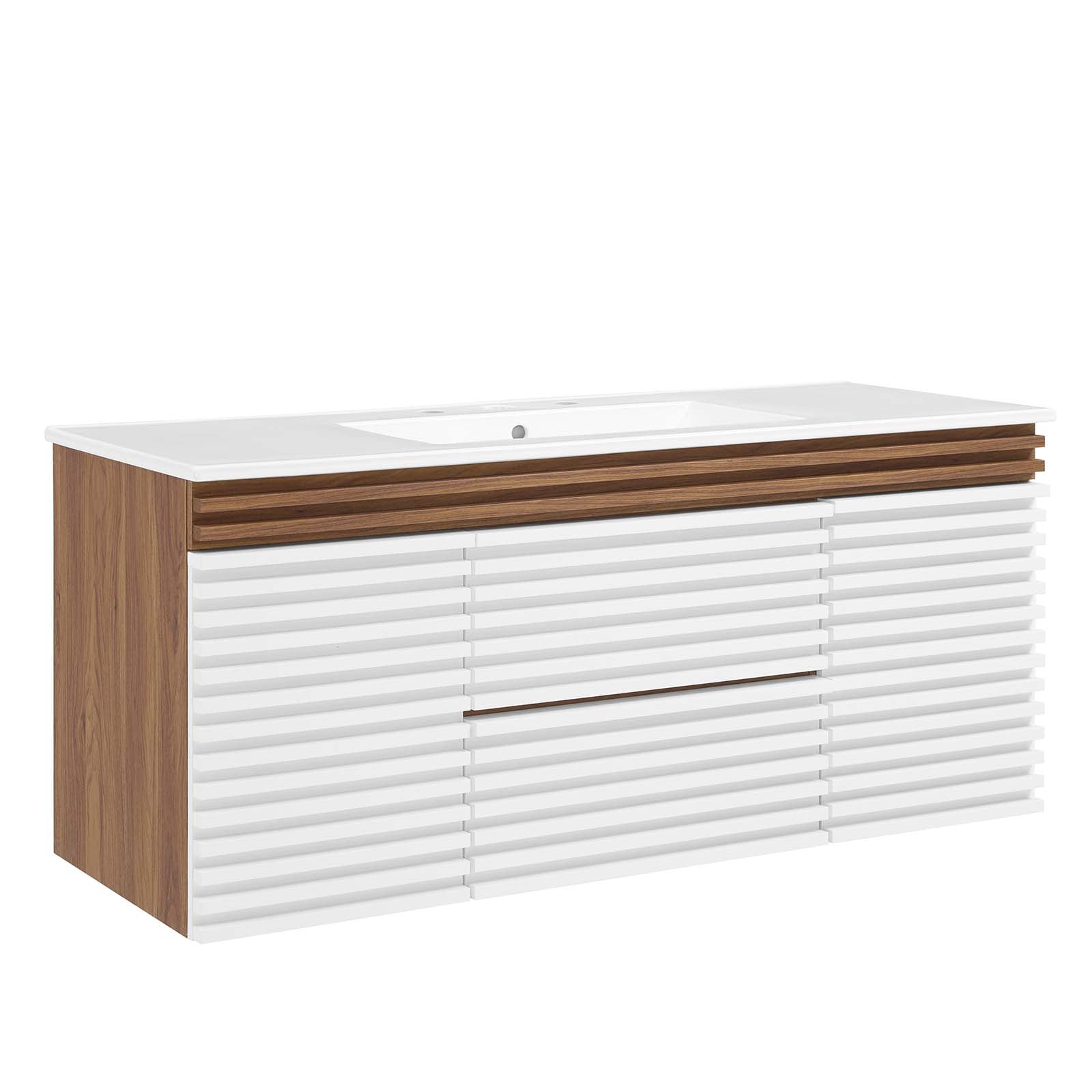 Render 48" Wall-Mount Bathroom Vanity By Modway - EEI-5801 | Bathroom Accessories | Modishstore - 101