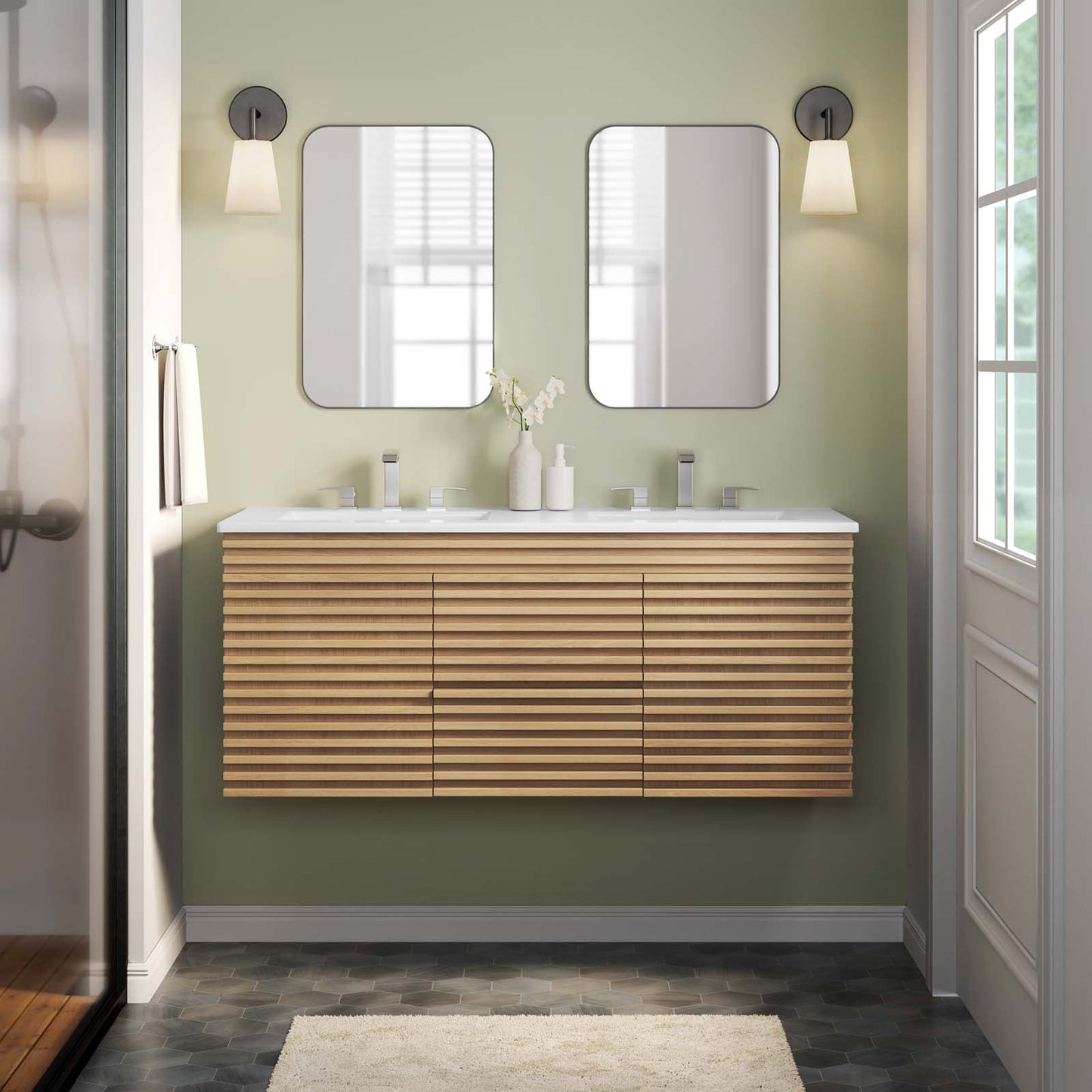 Render 48" Wall-Mount Bathroom Vanity By Modway - EEI-5802 | Bathroom Accessories | Modishstore - 52