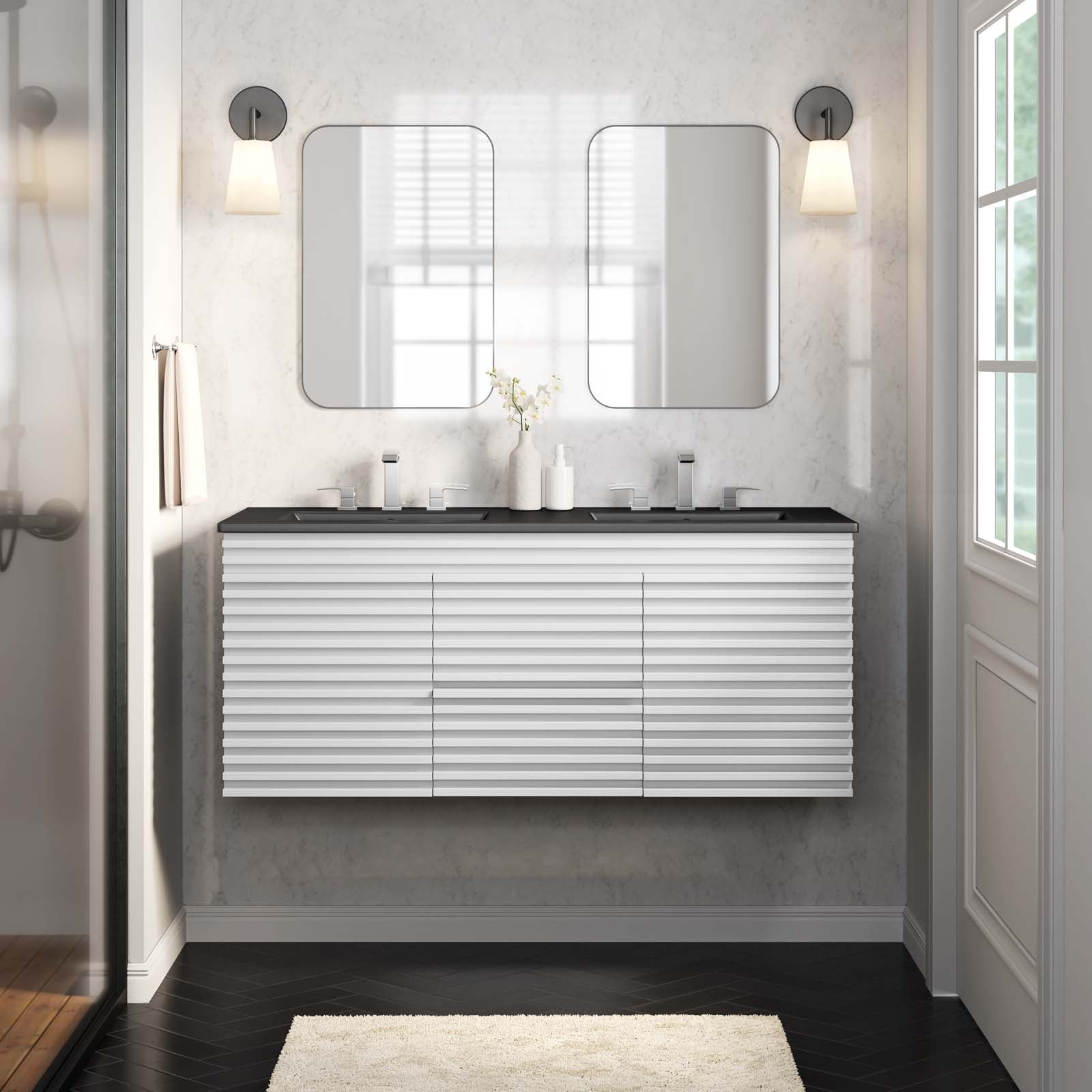 Render 48" Wall-Mount Bathroom Vanity By Modway - EEI-5802 | Bathroom Accessories | Modishstore - 82