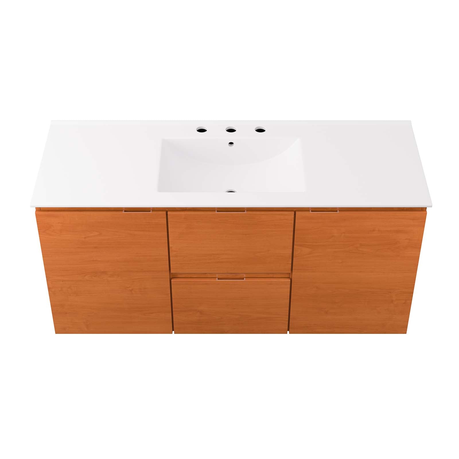 Scenic 48" Wall-Mount Bathroom Vanity By Modway - EEI-5814 | Bathroom Accessories | Modishstore - 13