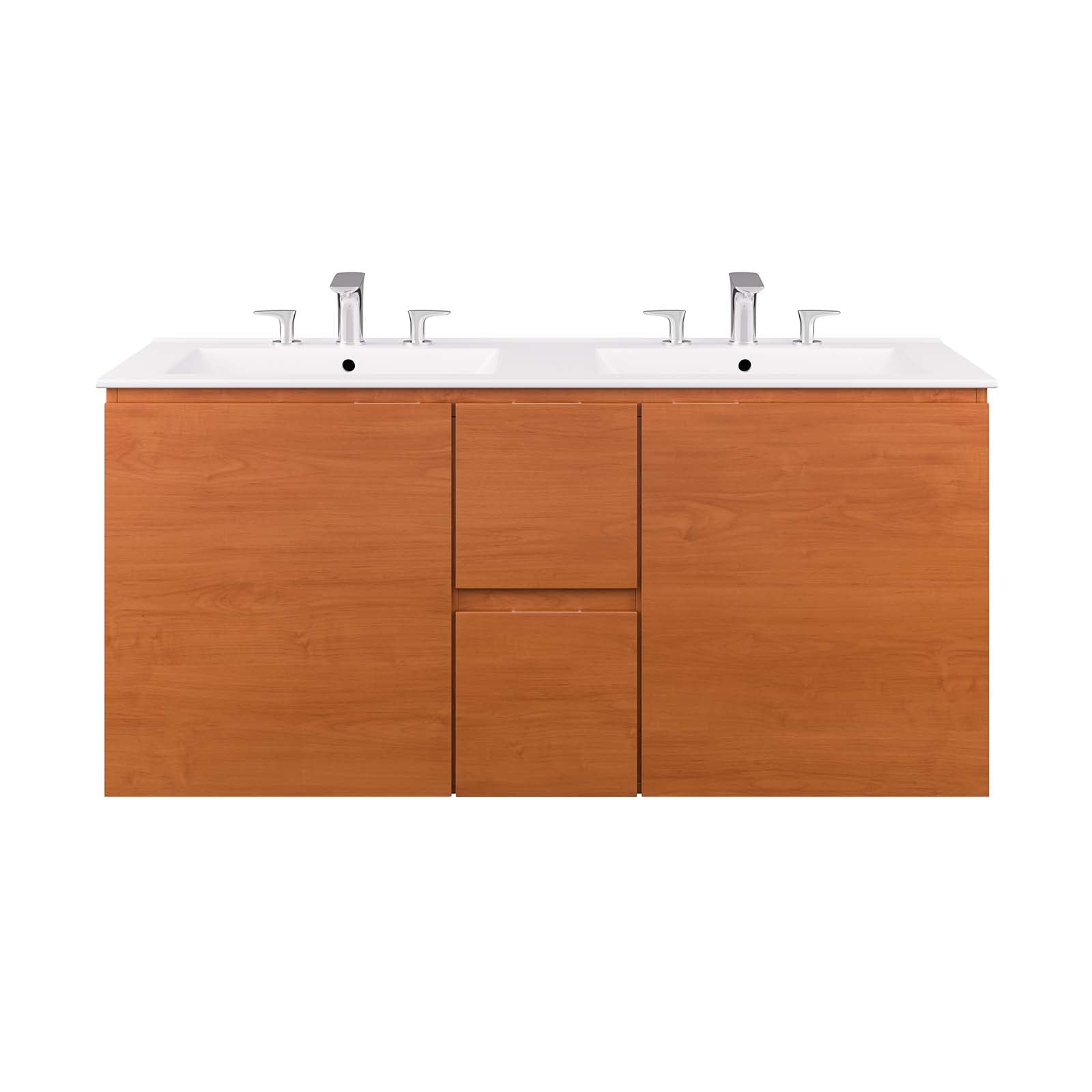 Scenic 48" Double Wall-Mount Bathroom Vanity By Modway - EEI-5815 | Bathroom Accessories | Modishstore - 17