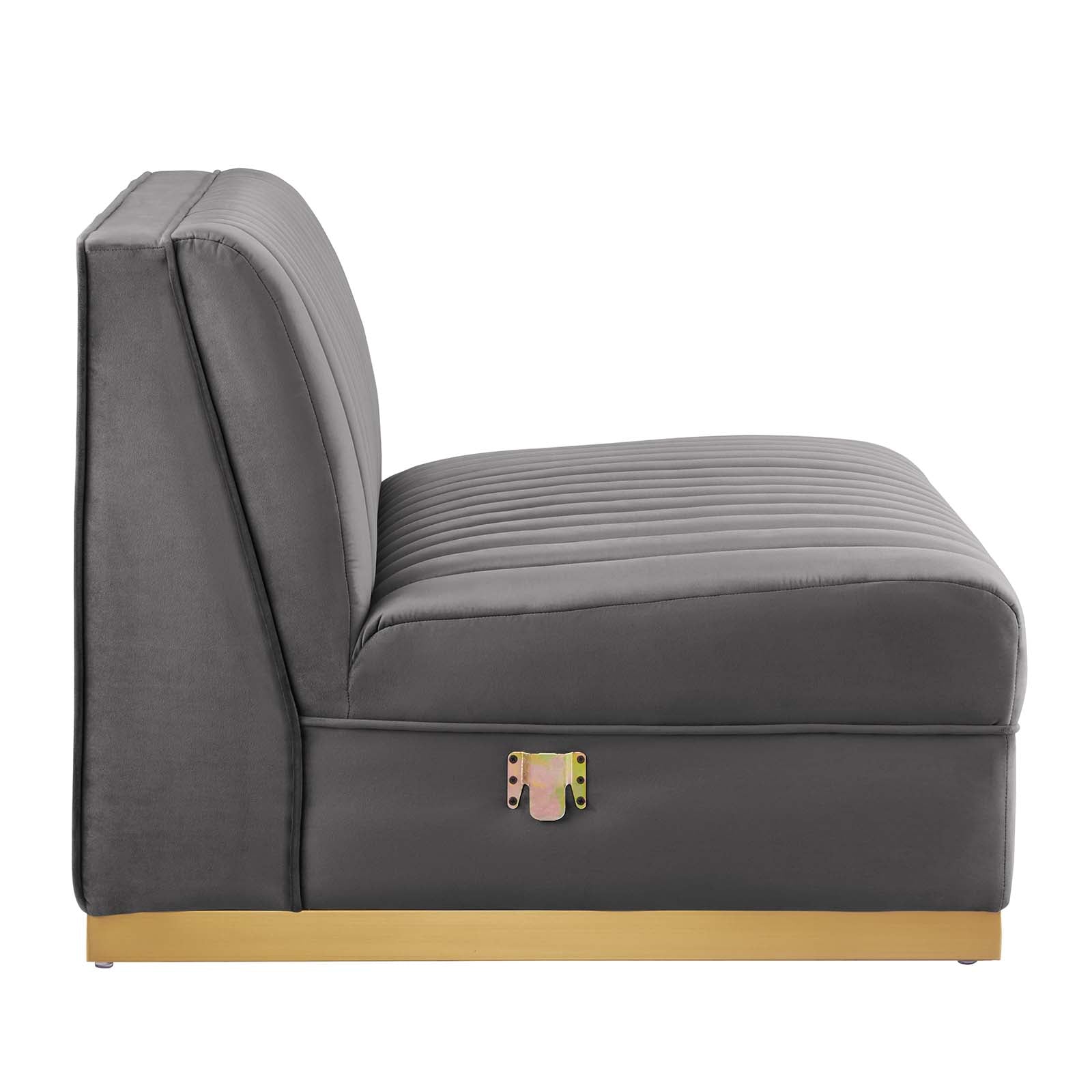 Sanguine Channel Tufted Performance Velvet 4-Piece Modular Sectional Sofa By Modway - EEI-5826 | Sectional | Modishstore - 23