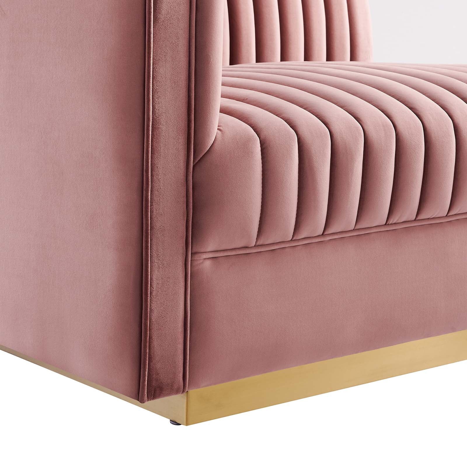 Sanguine Channel Tufted Performance Velvet 4-Piece Right-Facing Modular Sectional Sofa By Modway - EEI-5829 | Sectional | Modishstore - 3