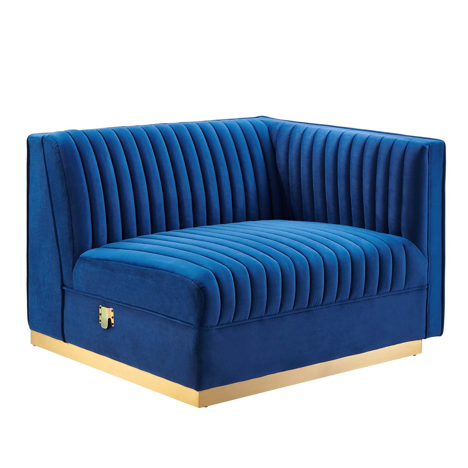 Sanguine Channel Tufted Performance Velvet 4-Piece Right-Facing Modular Sectional Sofa By Modway - EEI-5829 | Sectional | Modishstore - 32