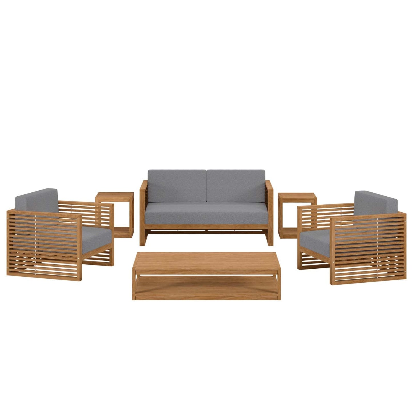 Carlsbad 6-Piece Teak Wood Outdoor Patio Outdoor Patio Set By Modway - EEI-5836 | Outdoor Sofas, Loveseats & Sectionals - 2