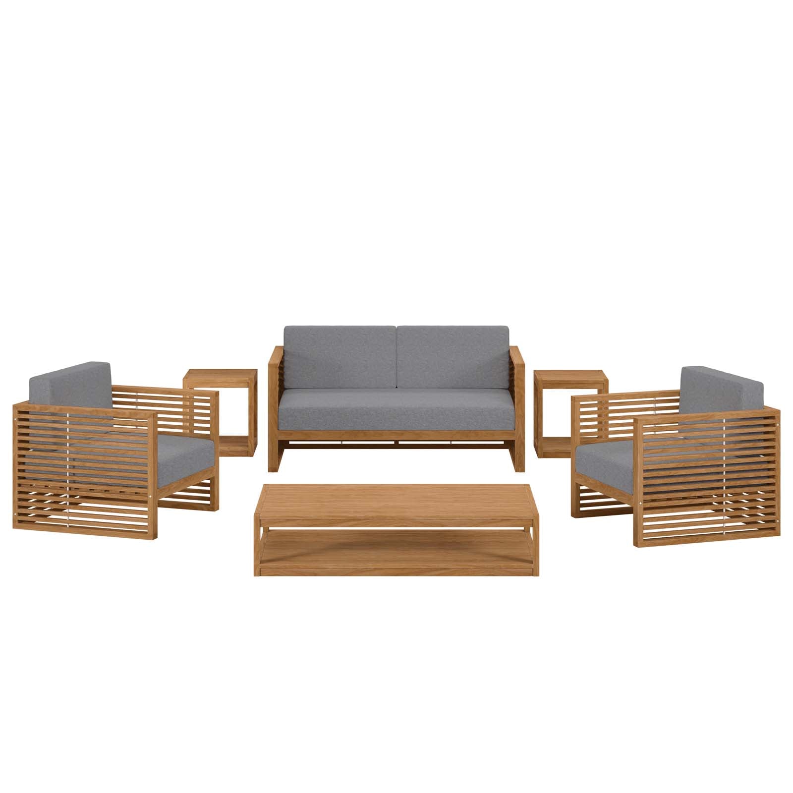 Carlsbad 6-Piece Teak Wood Outdoor Patio Outdoor Patio Set By Modway - EEI-5836 | Outdoor Sofas, Loveseats & Sectionals - 2
