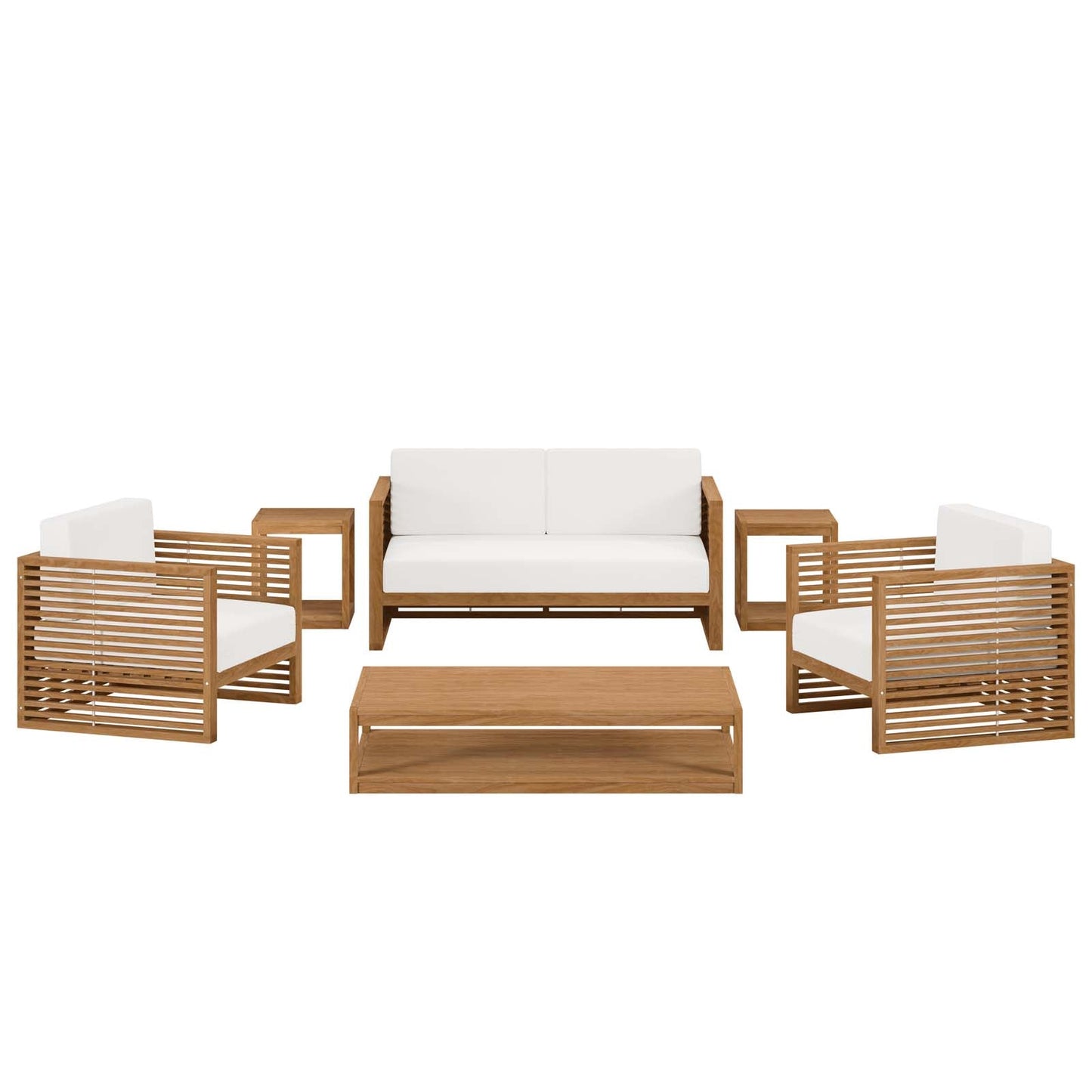 Carlsbad 6-Piece Teak Wood Outdoor Patio Outdoor Patio Set By Modway - EEI-5836 | Outdoor Sofas, Loveseats & Sectionals - 33