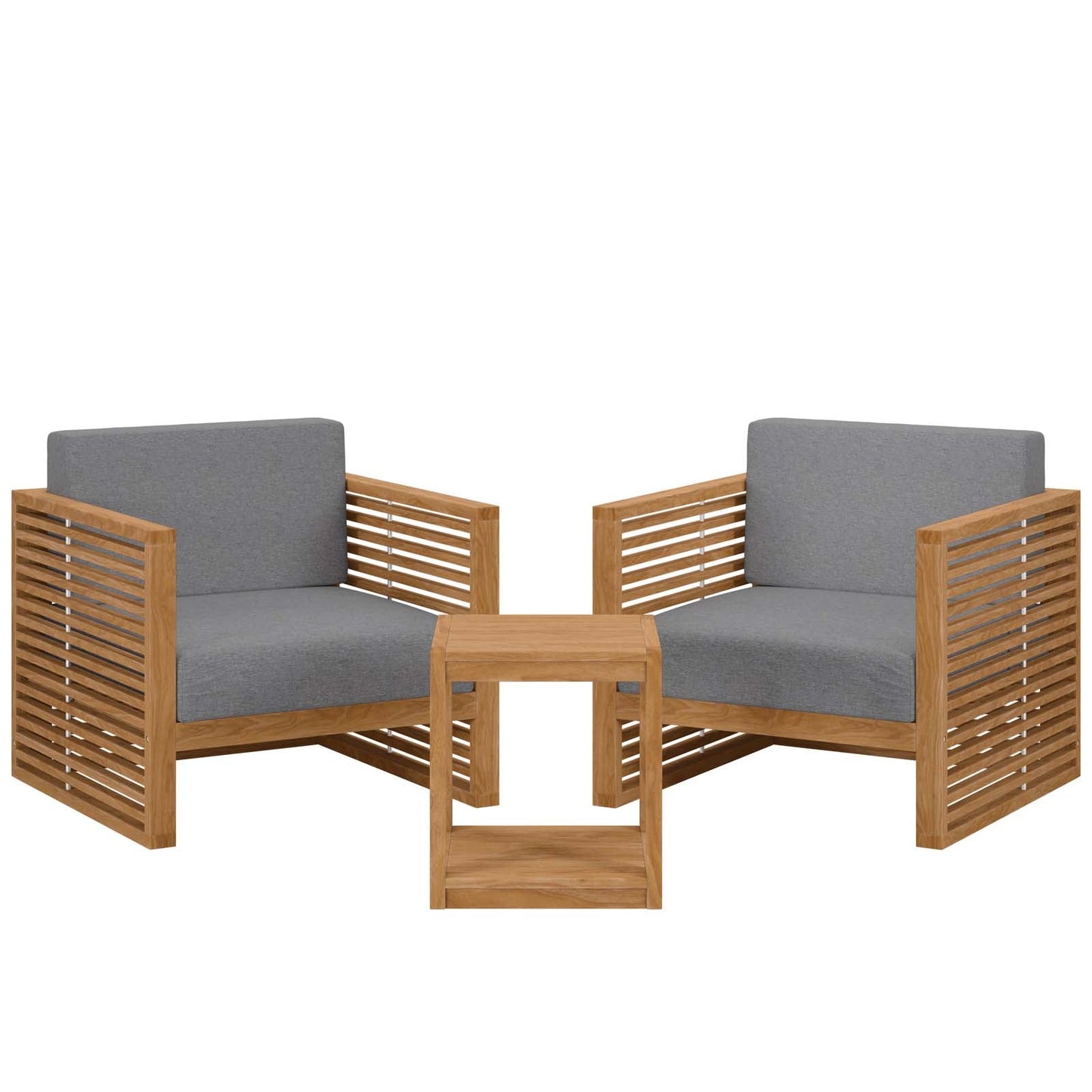 Carlsbad 3-Piece Teak Wood Outdoor Patio Outdoor Patio Set By Modway - EEI-5838 | Outdoor Sofas, Loveseats & Sectionals - 2