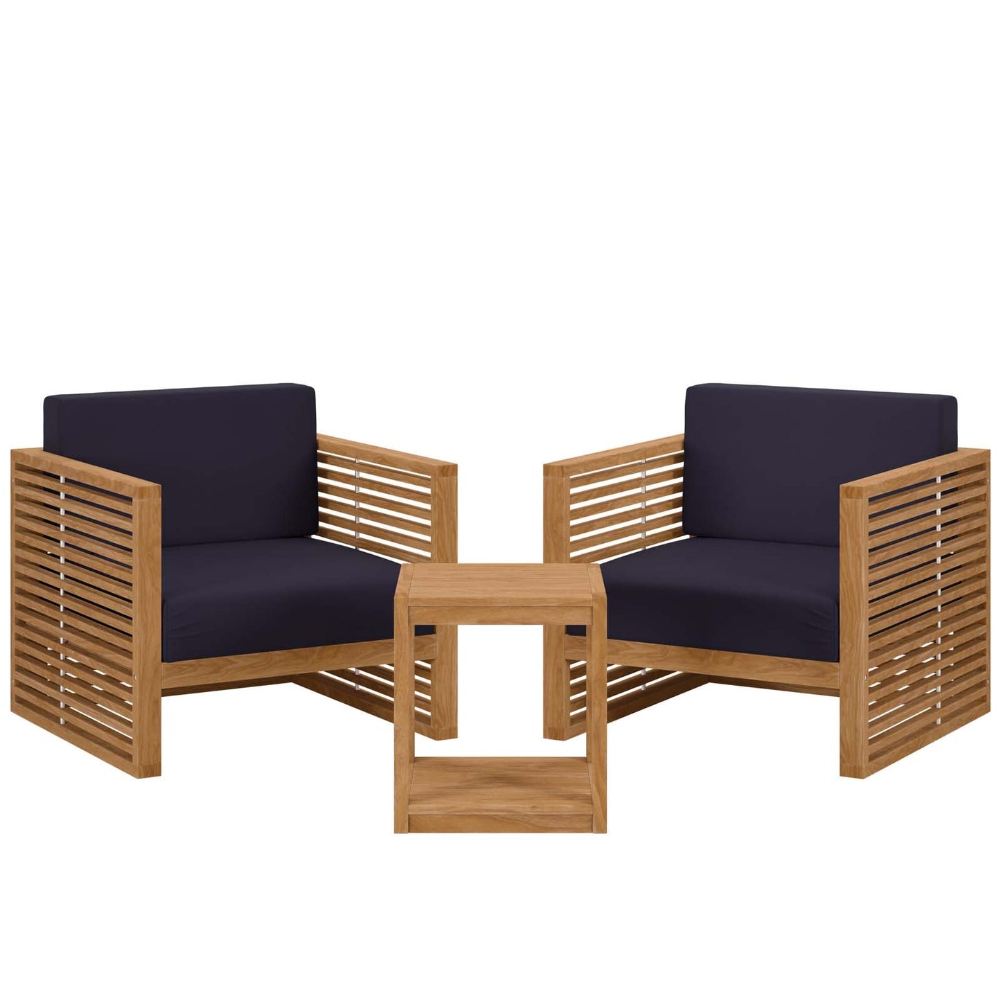 Carlsbad 3-Piece Teak Wood Outdoor Patio Outdoor Patio Set By Modway - EEI-5838 | Outdoor Sofas, Loveseats & Sectionals - 12