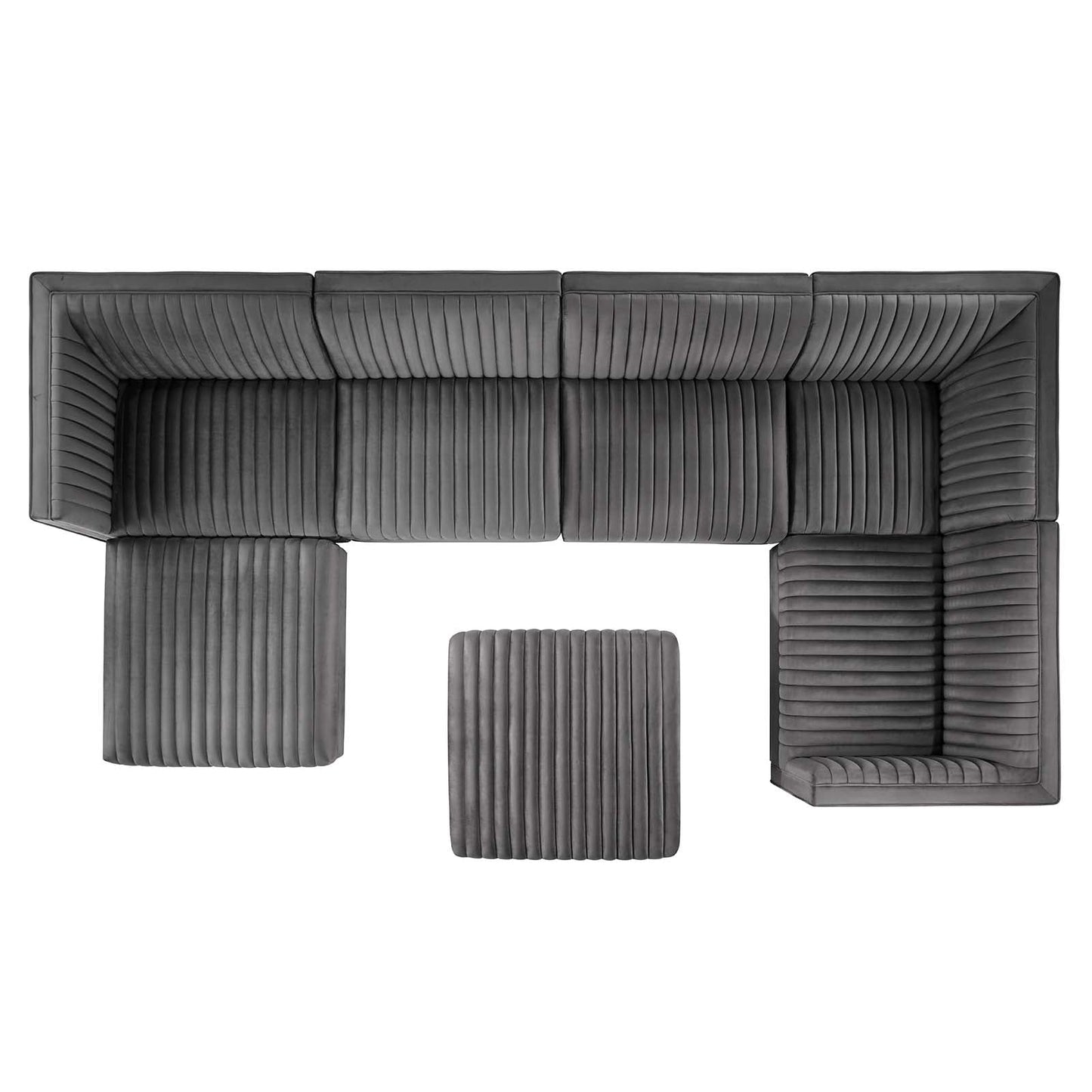 Sanguine Channel Tufted Performance Velvet 7-Piece Right-Facing Modular Sectional Sofa By Modway - EEI-5839 | Sectional | Modishstore - 25