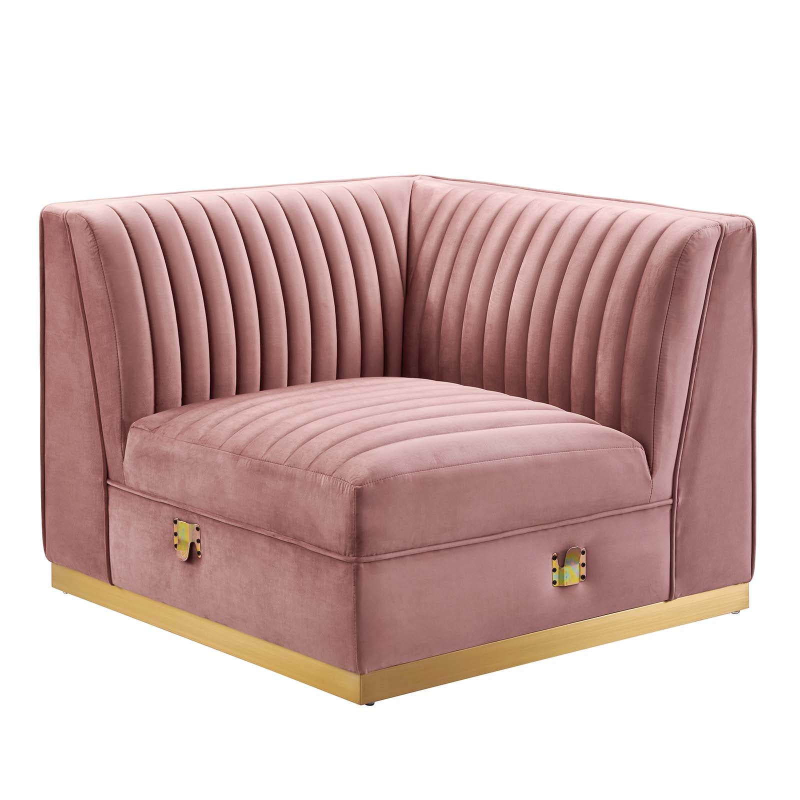 Sanguine Channel Tufted Performance Velvet 7-Piece Left-Facing Modular Sectional Sofa By Modway - EEI-5840 | Sectional | Modishstore - 3