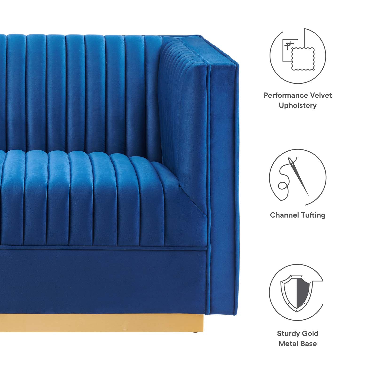 Sanguine Channel Tufted Performance Velvet 7-Piece Left-Facing Modular Sectional Sofa By Modway - EEI-5840 | Sectional | Modishstore - 35