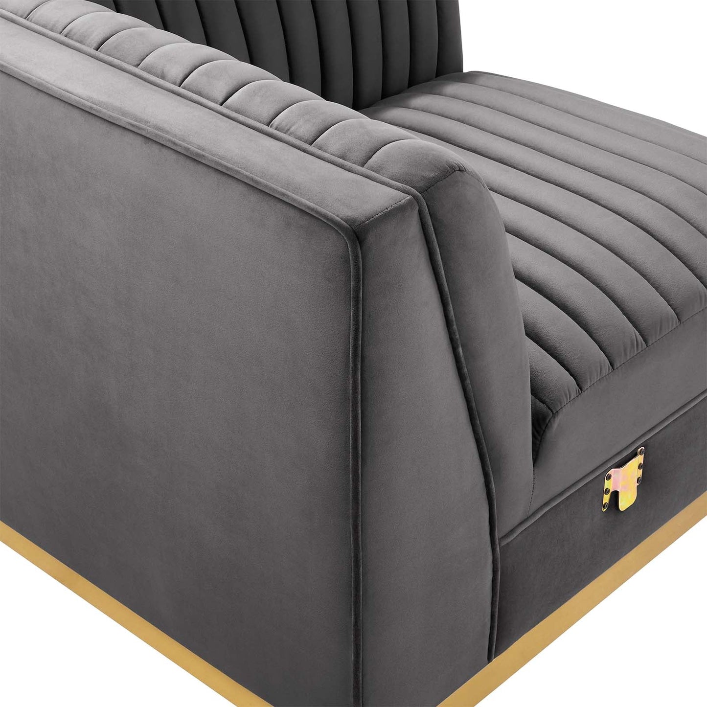 Sanguine Channel Tufted Performance Velvet 6-Piece Modular Sectional Sofa By Modway - EEI-5841 | Sectional | Modishstore - 16