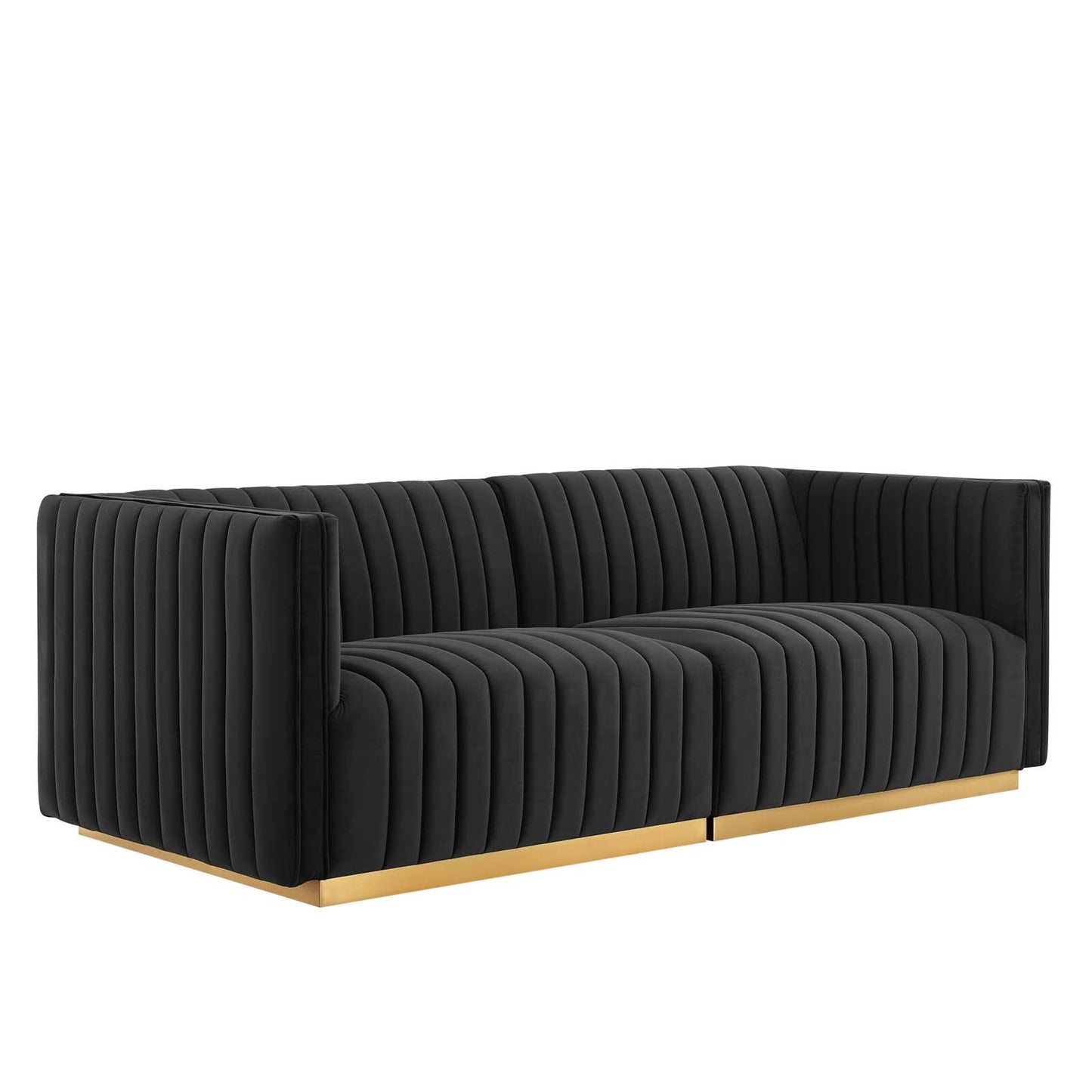 Conjure Channel Tufted Performance Velvet Loveseat By Modway - EEI-5842 | Loveseats - 2
