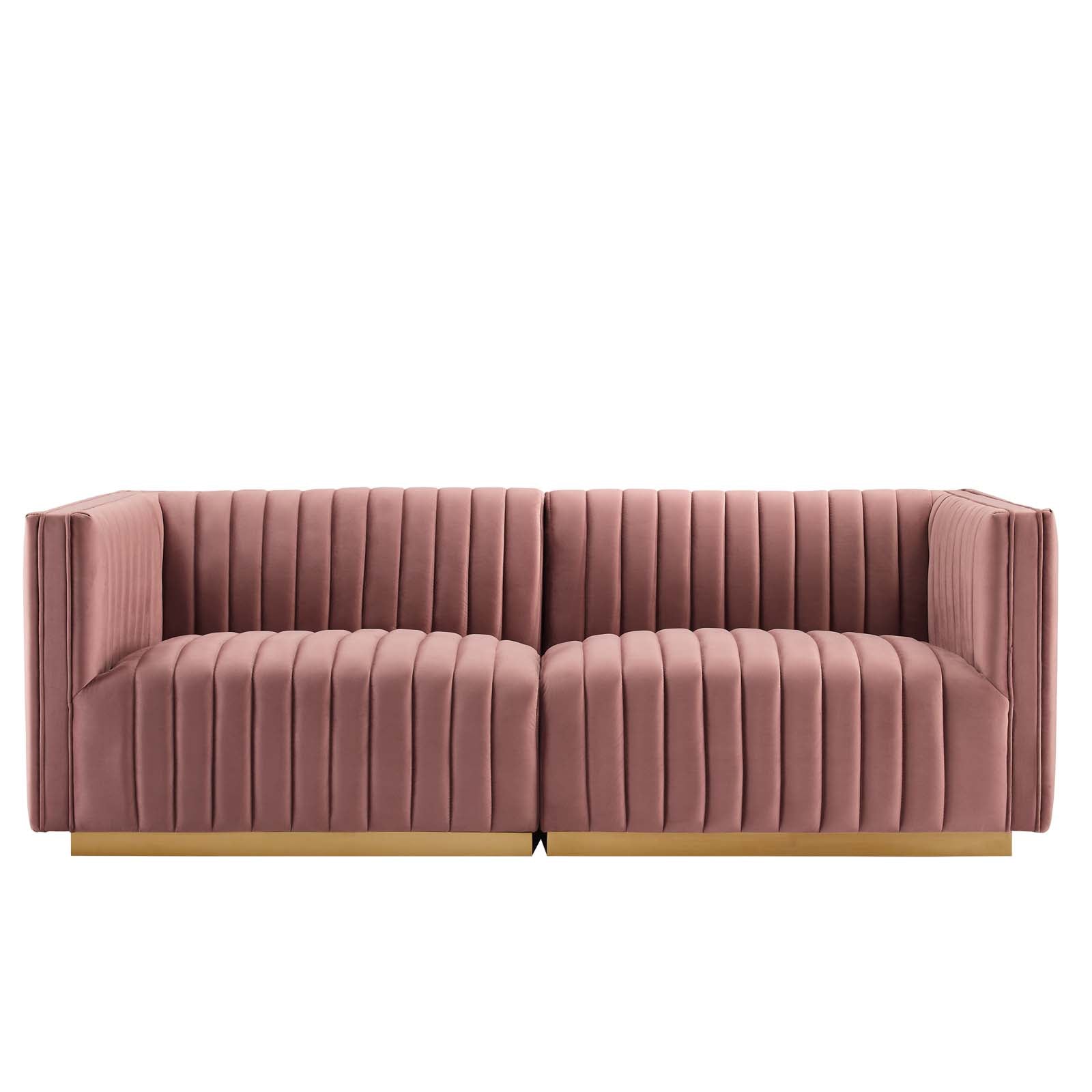Conjure Channel Tufted Performance Velvet Loveseat By Modway - EEI-5842 | Loveseats - 14