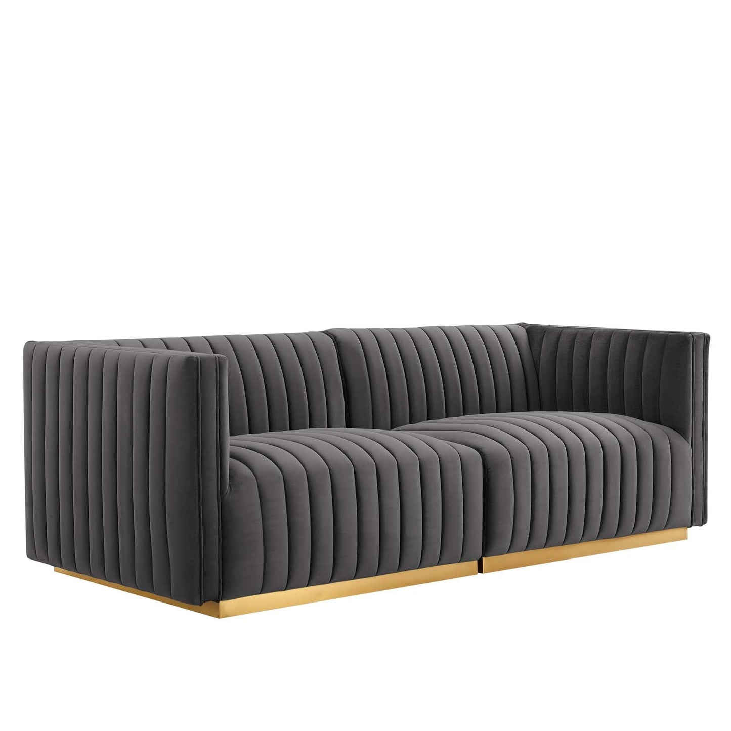 Conjure Channel Tufted Performance Velvet Loveseat By Modway - EEI-5842 | Loveseats - 21