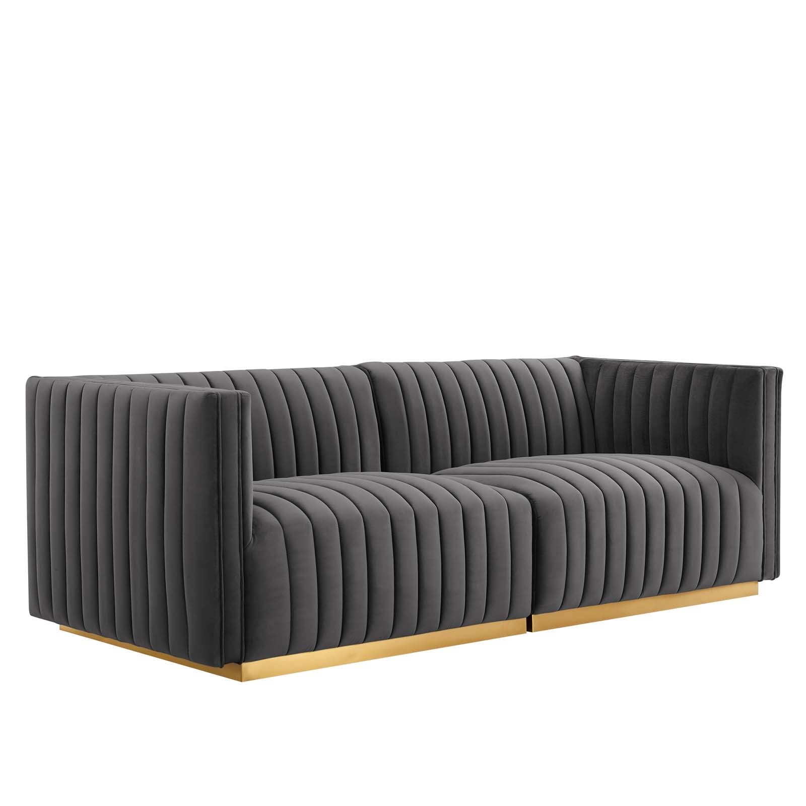 Conjure Channel Tufted Performance Velvet Loveseat By Modway - EEI-5842 | Loveseats - 21