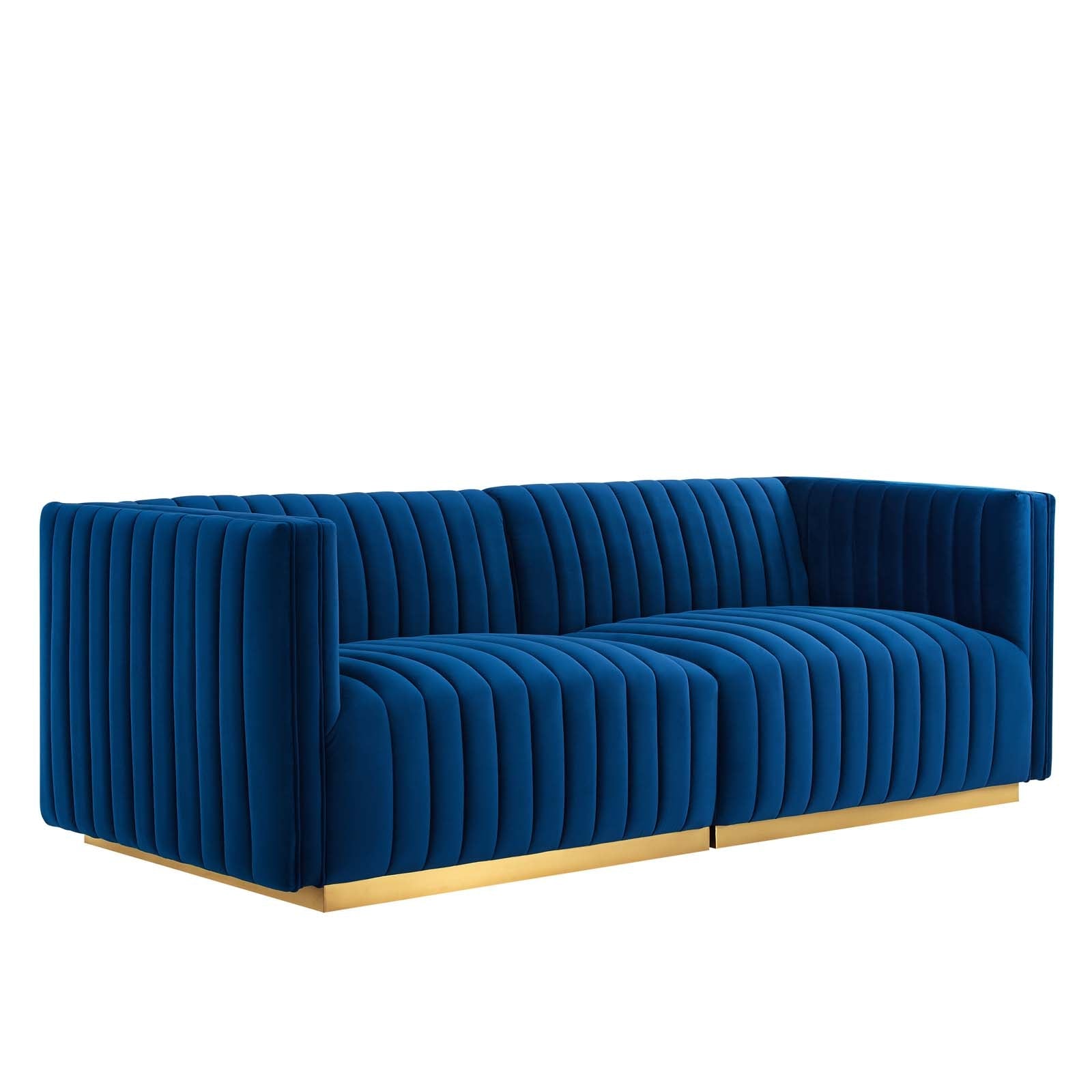 Conjure Channel Tufted Performance Velvet Loveseat By Modway - EEI-5842 | Loveseats - 31