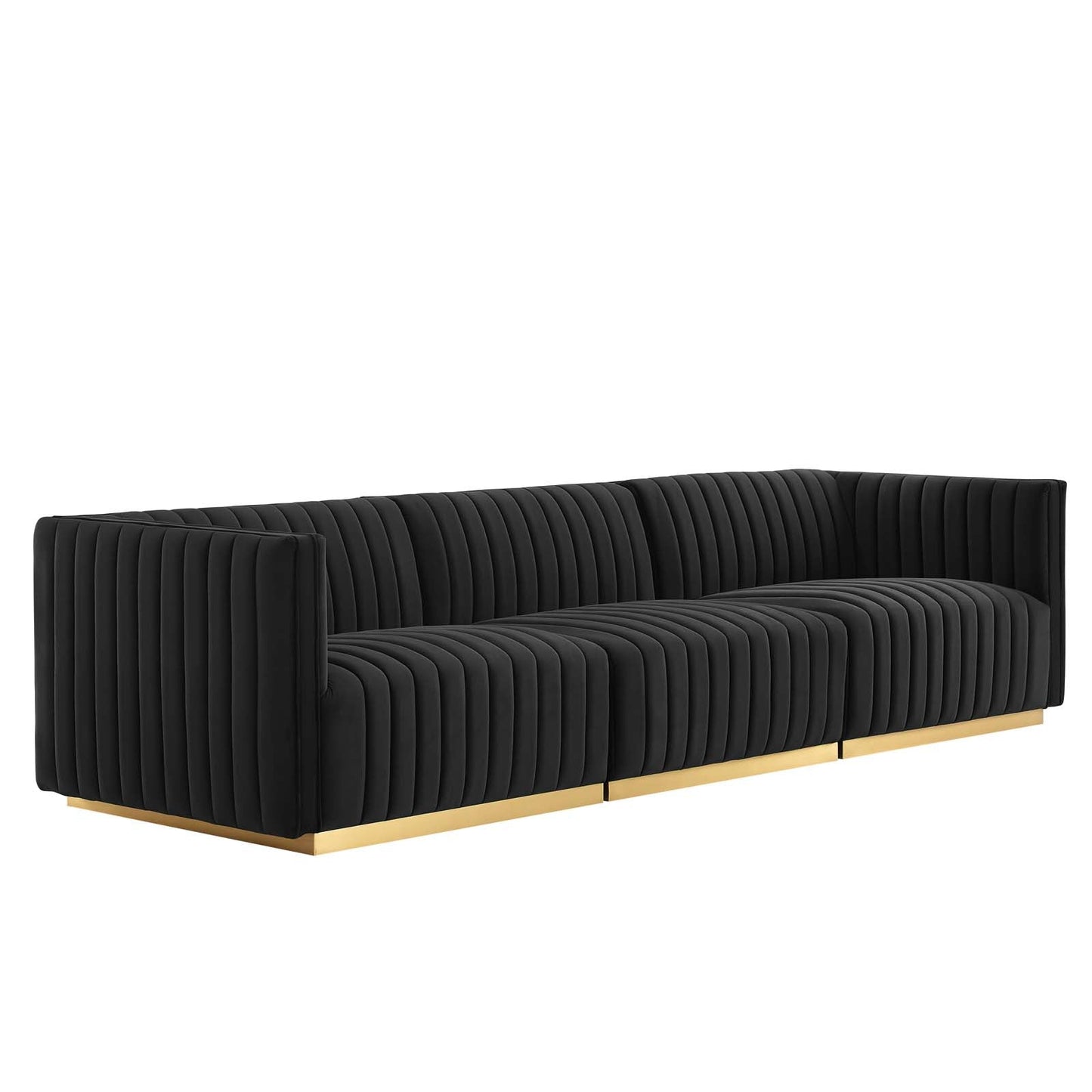 Conjure Channel Tufted Performance Velvet Sofa By Modway - EEI-5843 | Sofas - 2