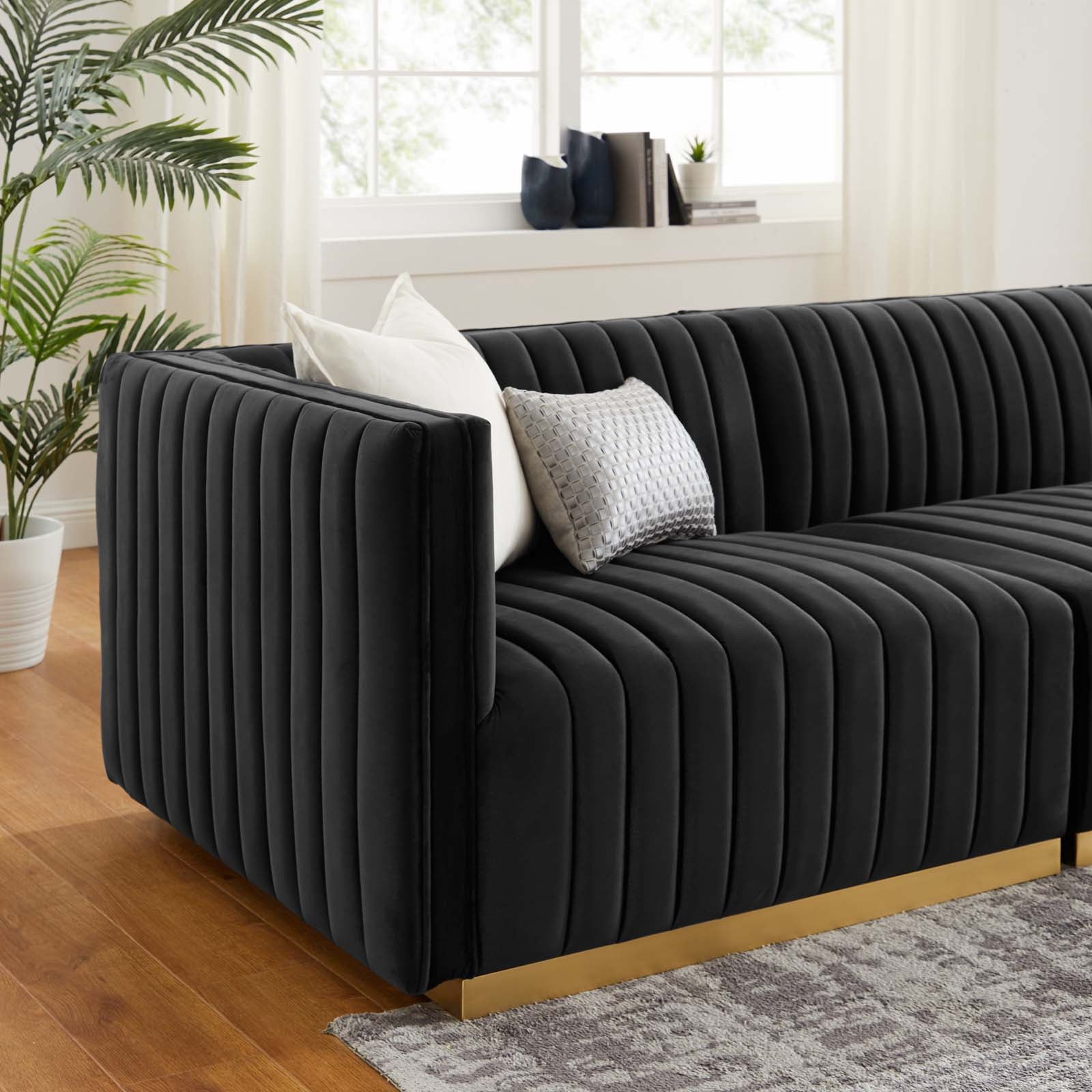 Conjure Channel Tufted Performance Velvet Sofa By Modway - EEI-5843 | Sofas - 6