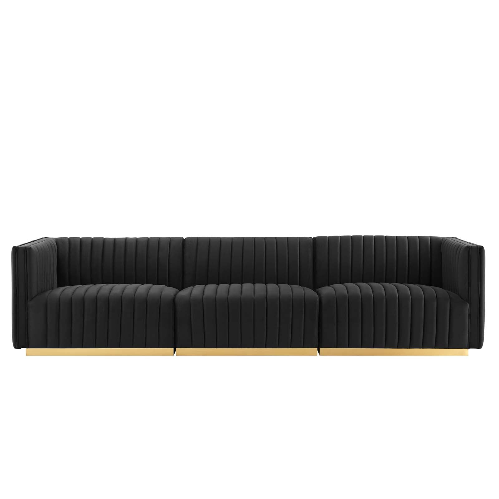 Conjure Channel Tufted Performance Velvet Sofa By Modway - EEI-5843 | Sofas - 7