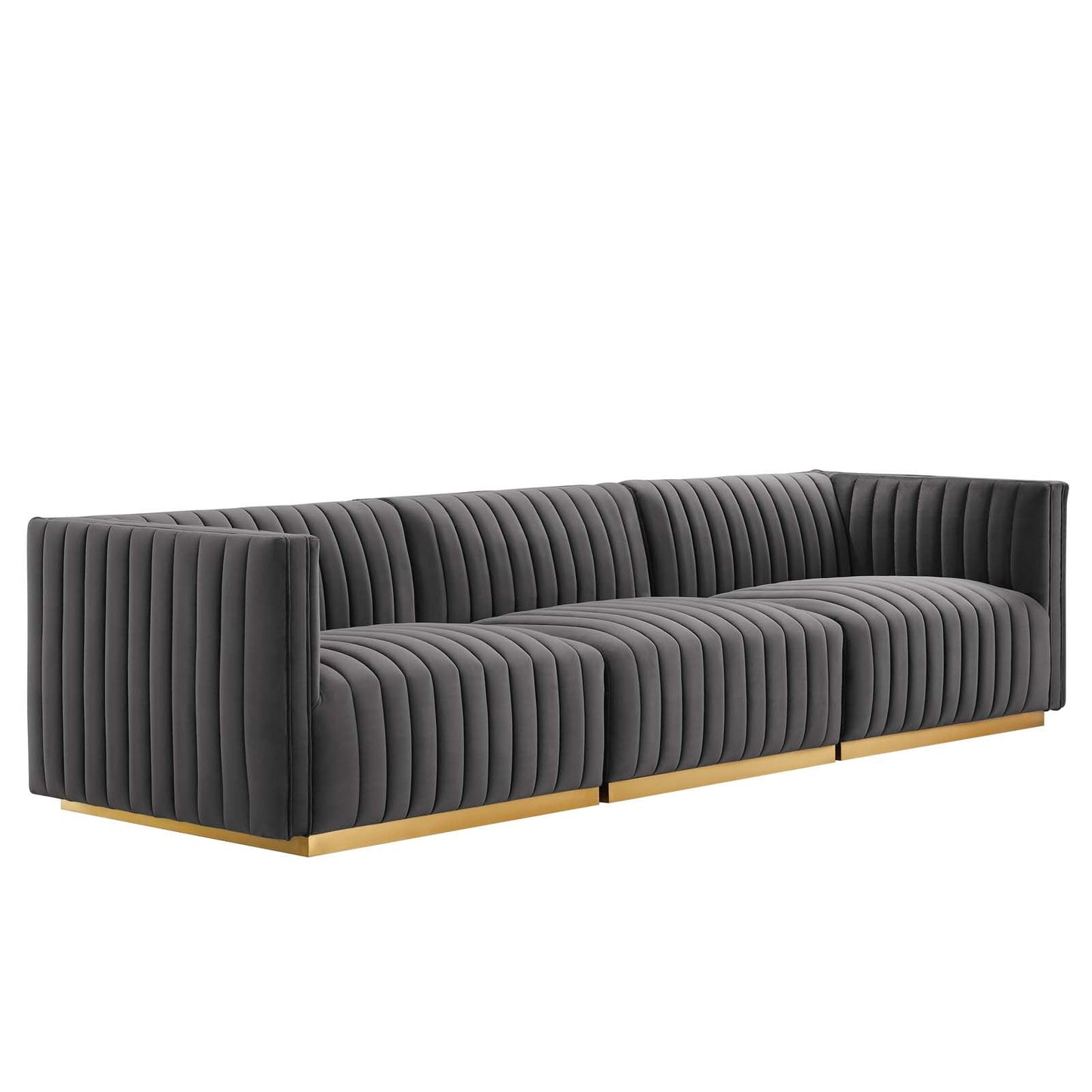 Conjure Channel Tufted Performance Velvet Sofa By Modway - EEI-5843 | Sofas - 27