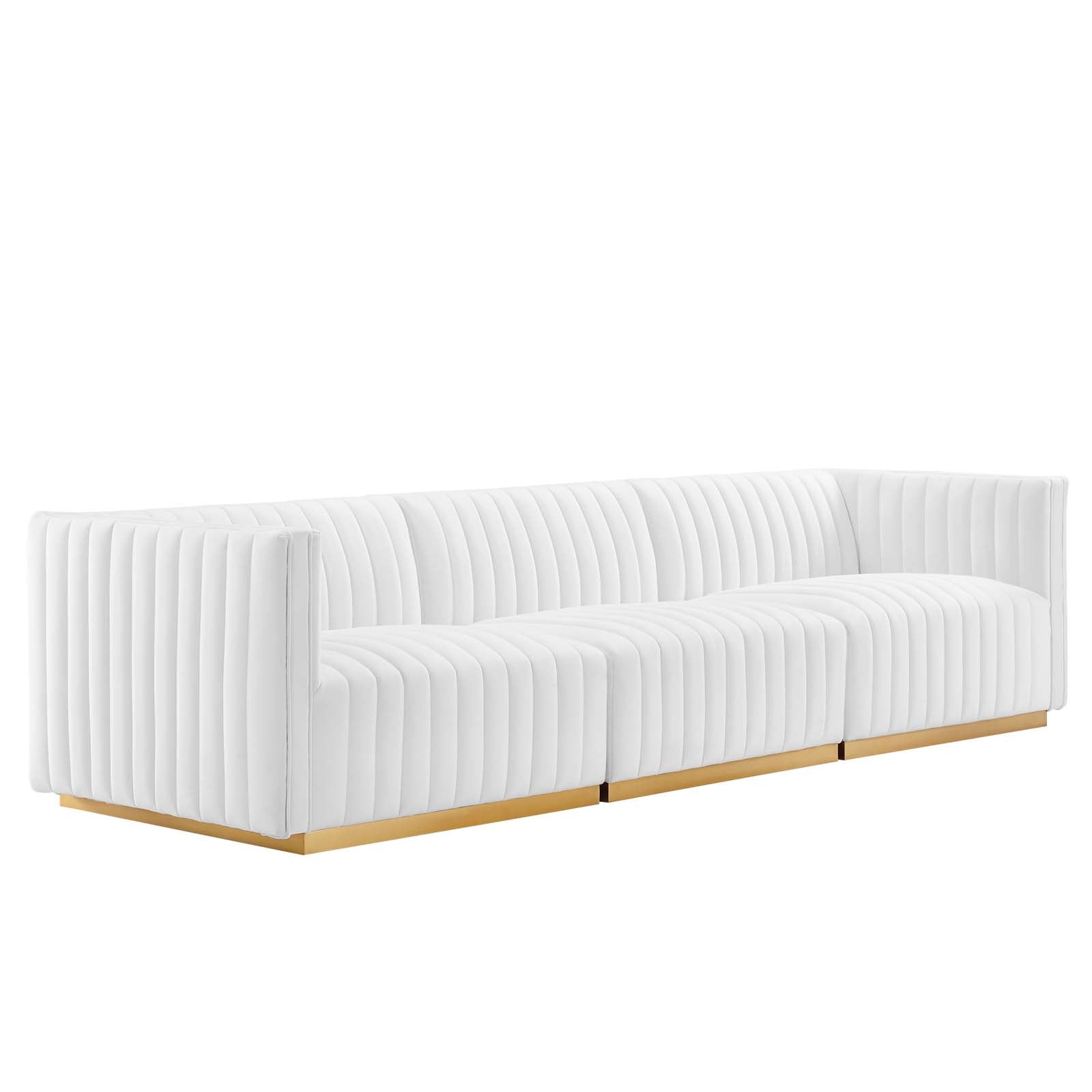 Conjure Channel Tufted Performance Velvet Sofa By Modway - EEI-5843 | Sofas - 53