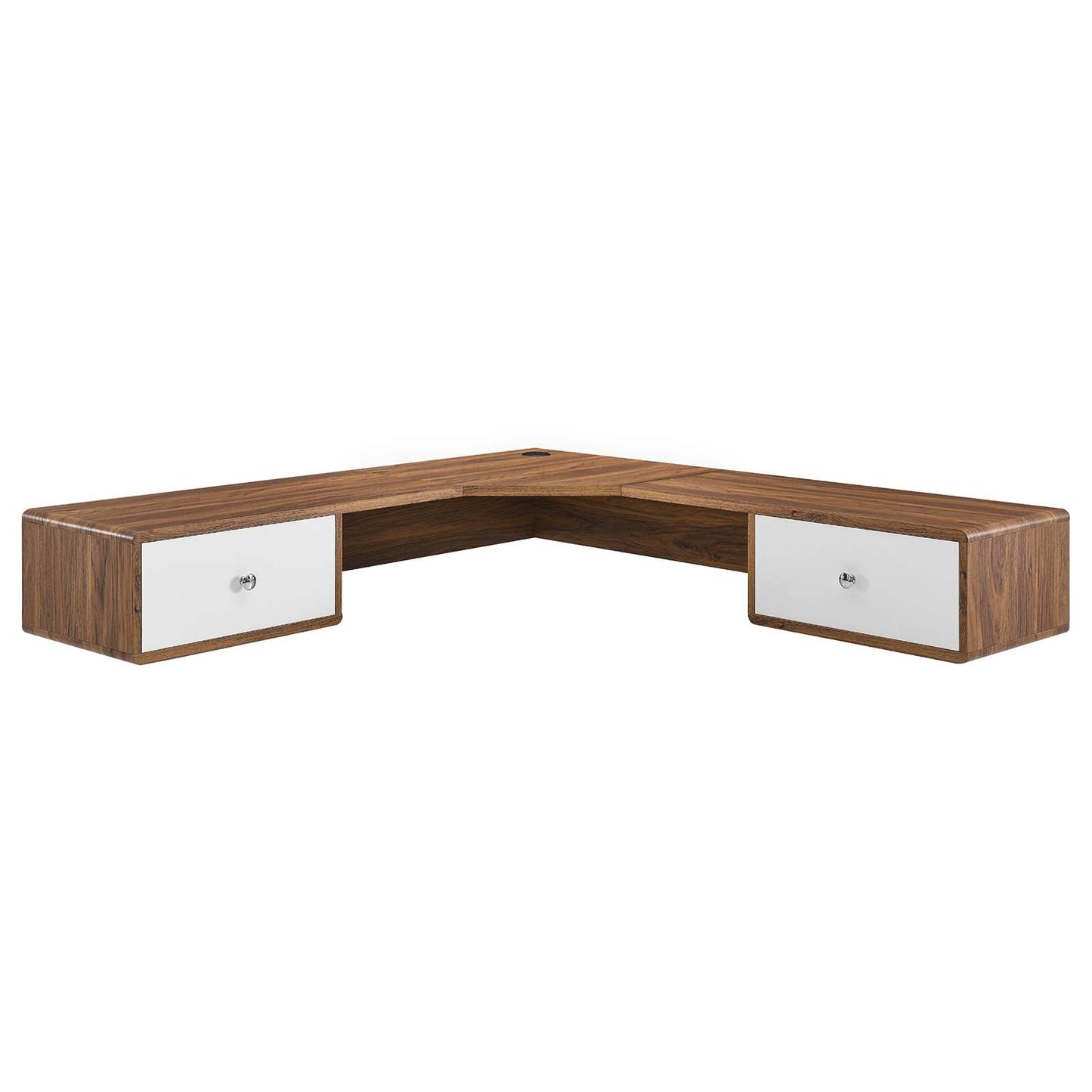 Transmit 55" Wall Mount Corner Wood Office Desk By Modway - EEI-5863-WAL-WHI | Desks |  Modishstore - 2