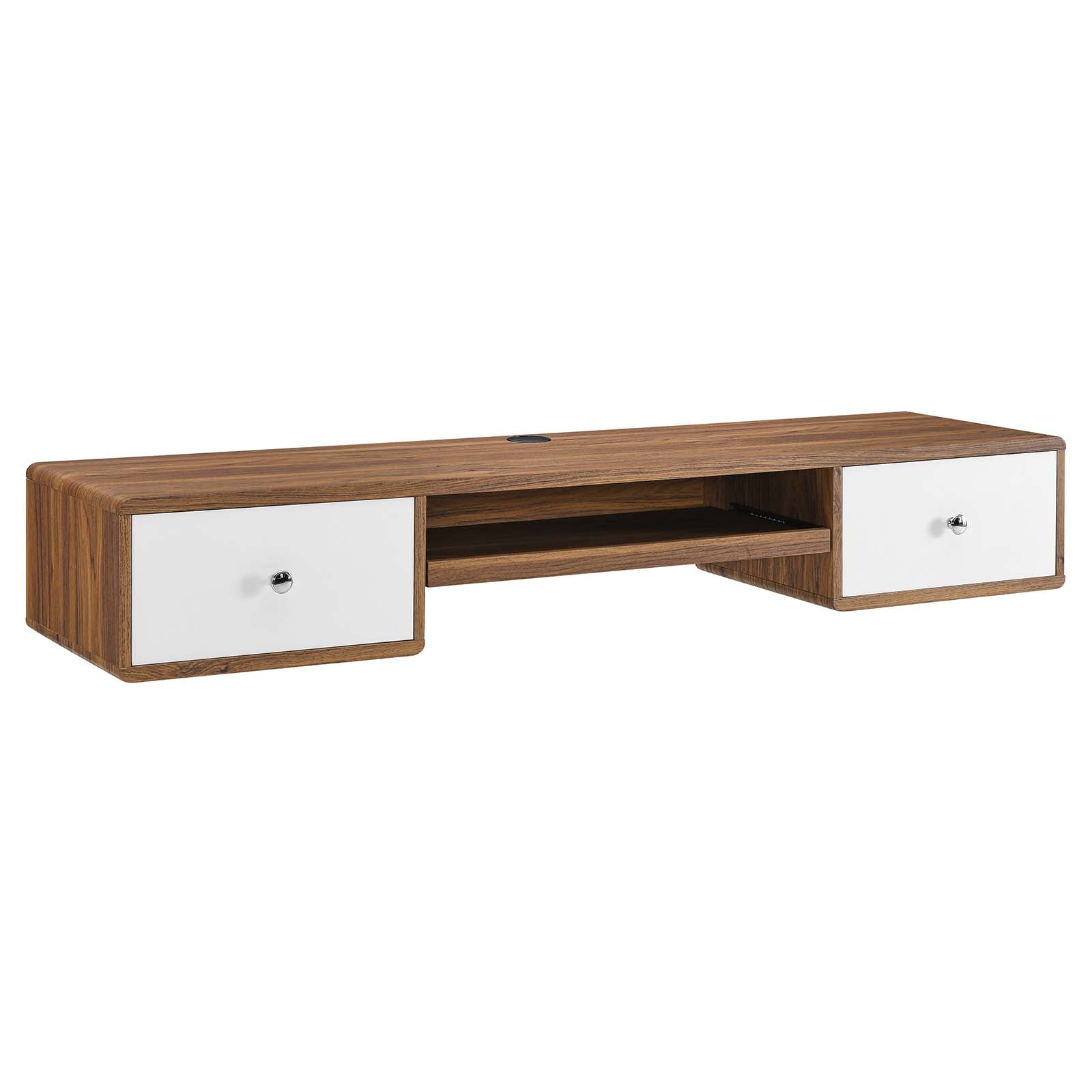 Transmit 60" Wall Mount Wood Office Desk By Modway - EEI-5864-WAL-WHI | Desks |  Modishstore - 2