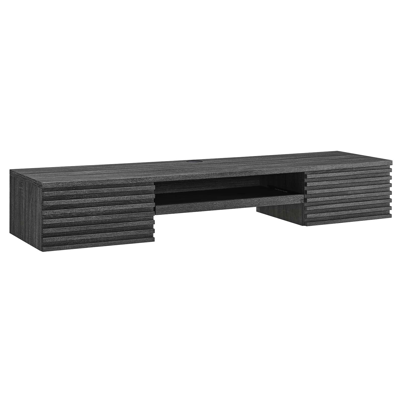 Render Wall Mount Wood Office Desk By Modway - EEI-5865-CHA | Desks |  Modishstore - 2
