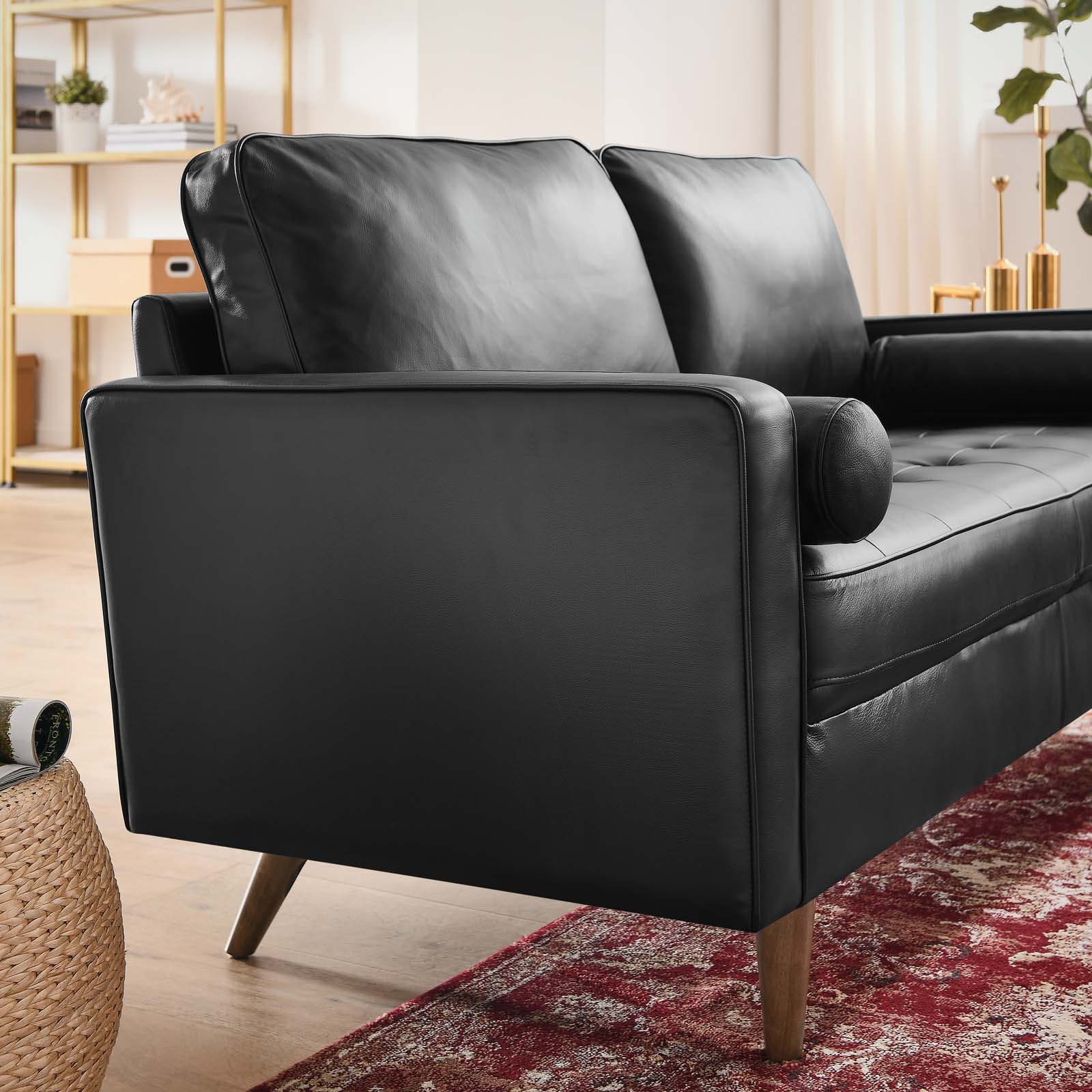 Valour Leather Loveseat By Modway - EEI-5870 | Loveseats | Modishstore - 8