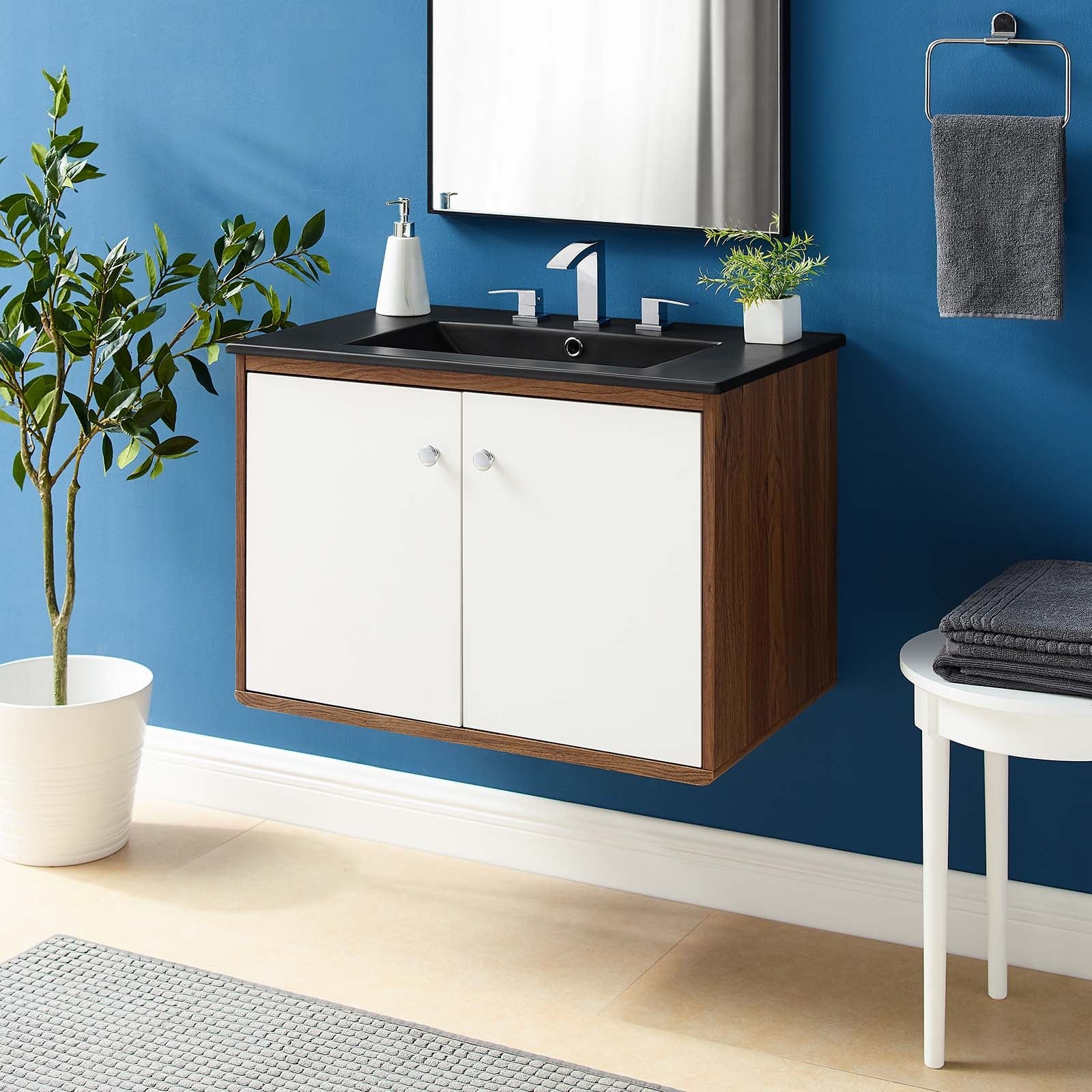 Modway Transmit 30" Wall-Mount Bathroom Vanity | Bathroom Accessories | Modishstore