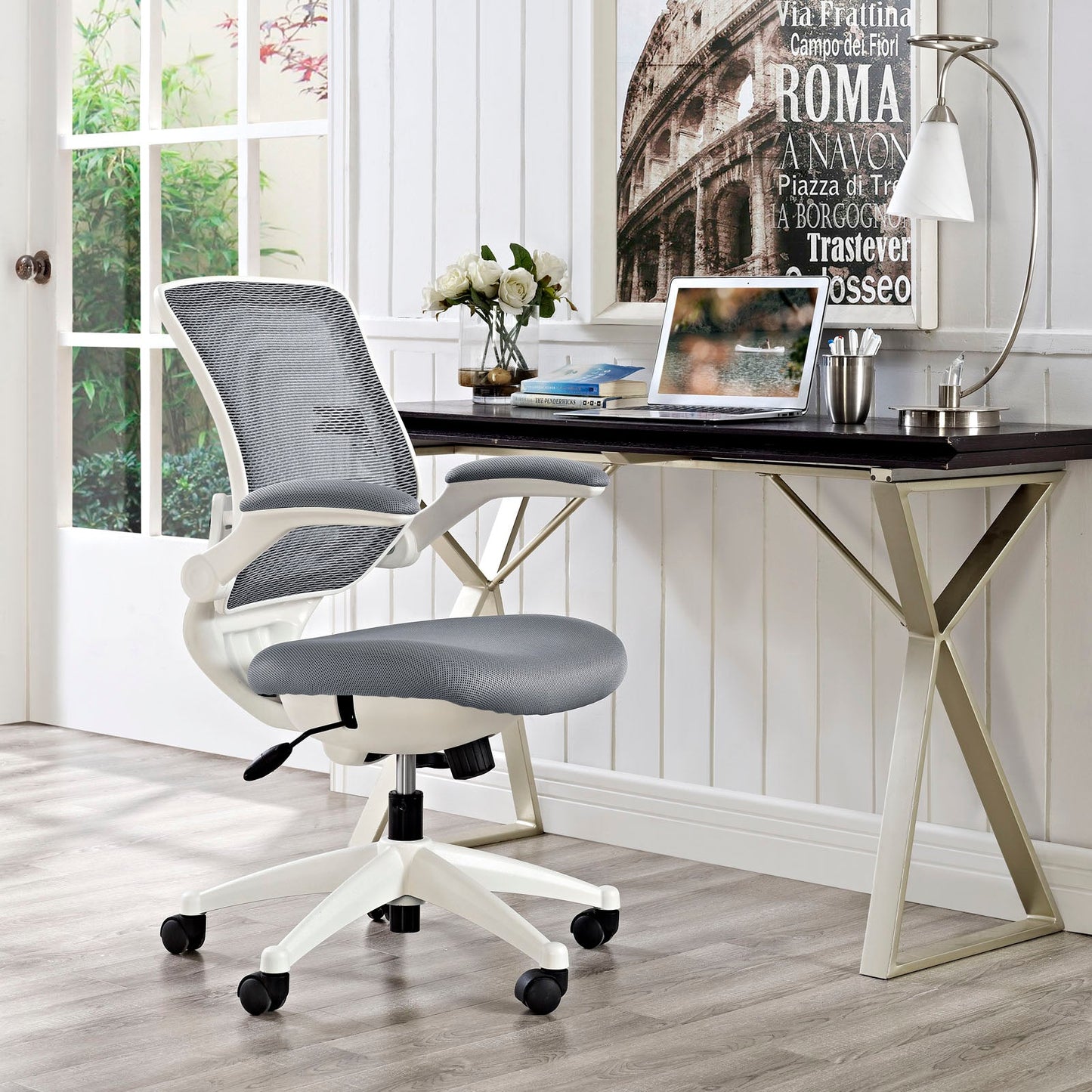 Modway Edge White Base Office Chair - EEI-596