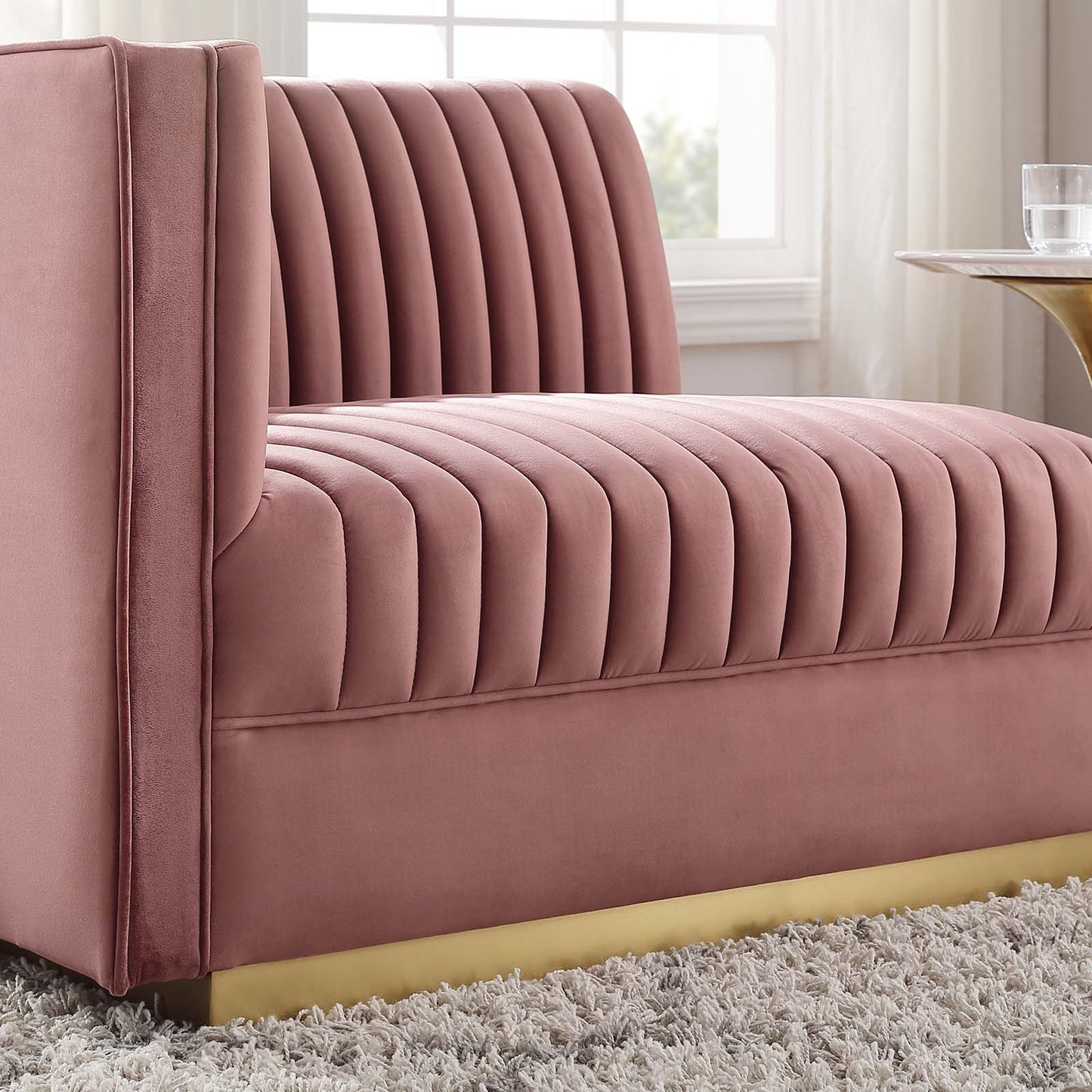 Sanguine Channel Tufted Performance Velvet Modular Sectional Sofa Left-Arm Chair By Modway - EEI-6031 | Sectional | Modishstore - 8