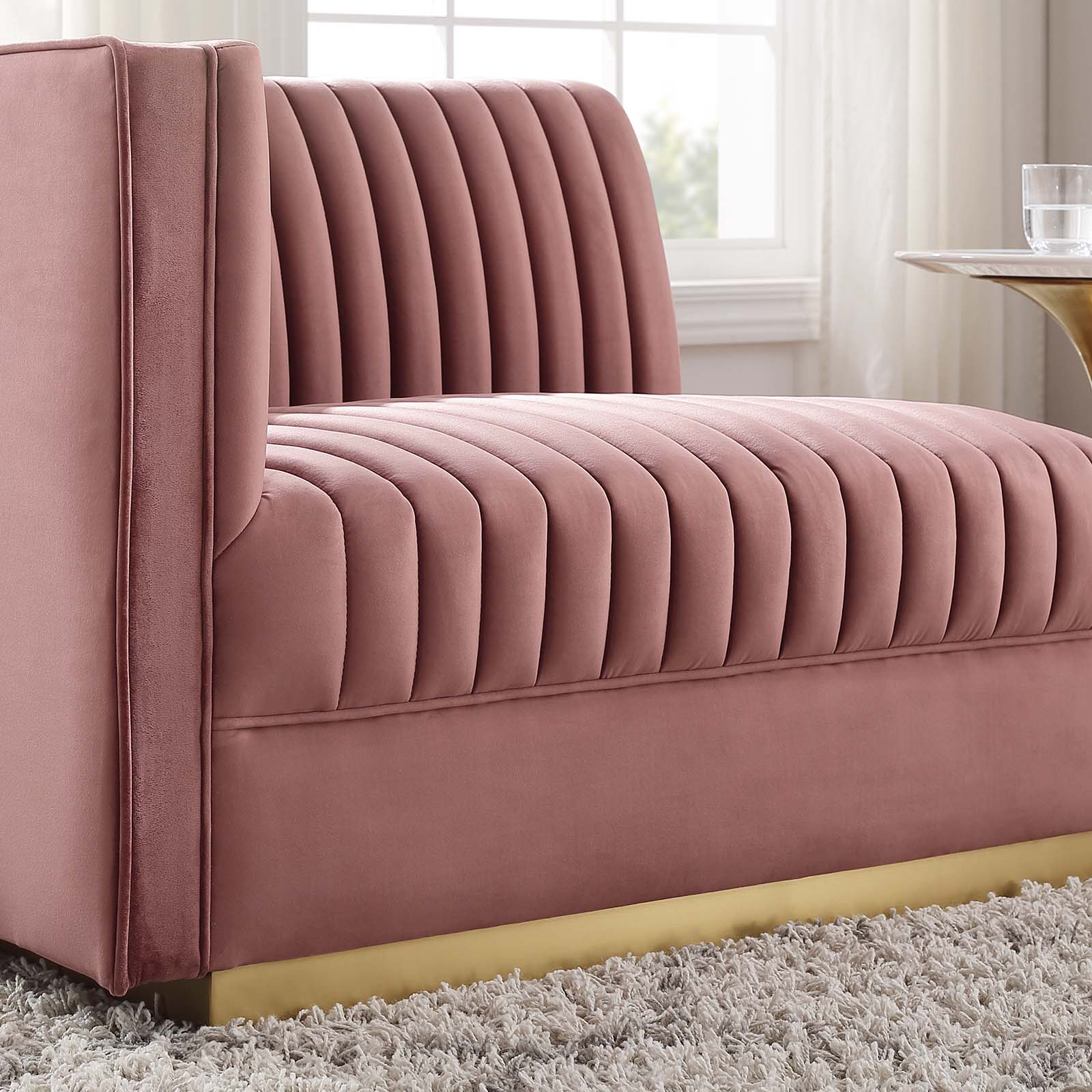 Sanguine Channel Tufted Performance Velvet Modular Sectional Sofa Left-Arm Chair By Modway - EEI-6031 | Sectional | Modishstore - 8