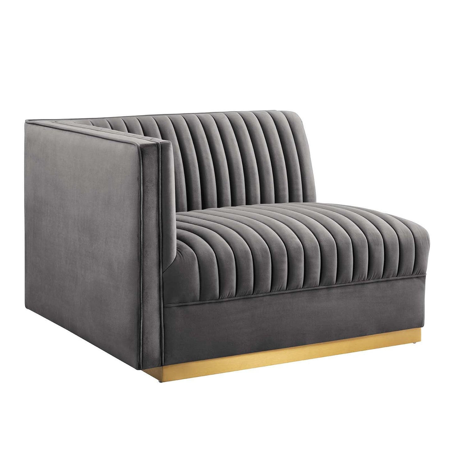 Sanguine Channel Tufted Performance Velvet Modular Sectional Sofa Left-Arm Chair By Modway - EEI-6031 | Sectional | Modishstore - 9