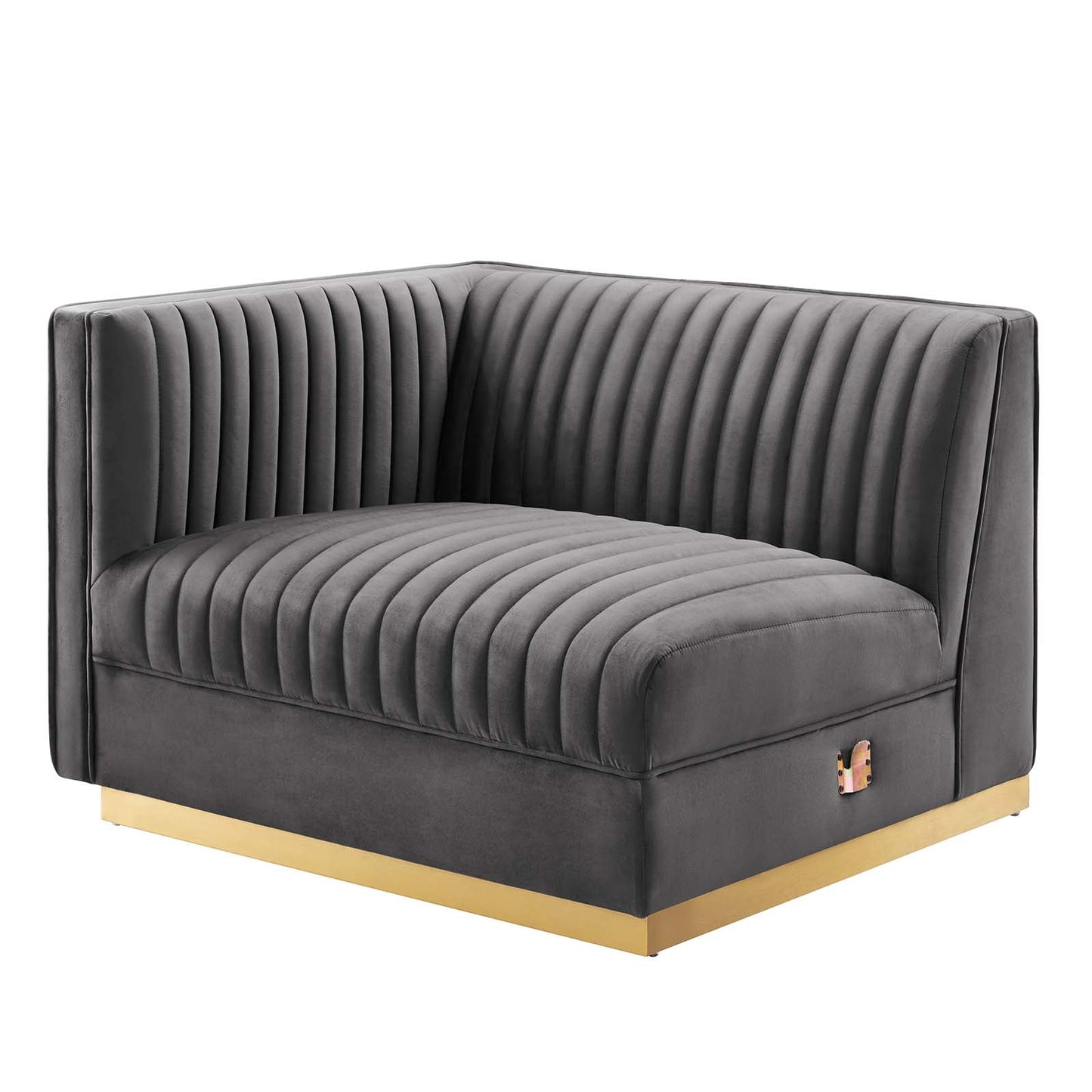 Sanguine Channel Tufted Performance Velvet Modular Sectional Sofa Left-Arm Chair By Modway - EEI-6031 | Sectional | Modishstore - 12