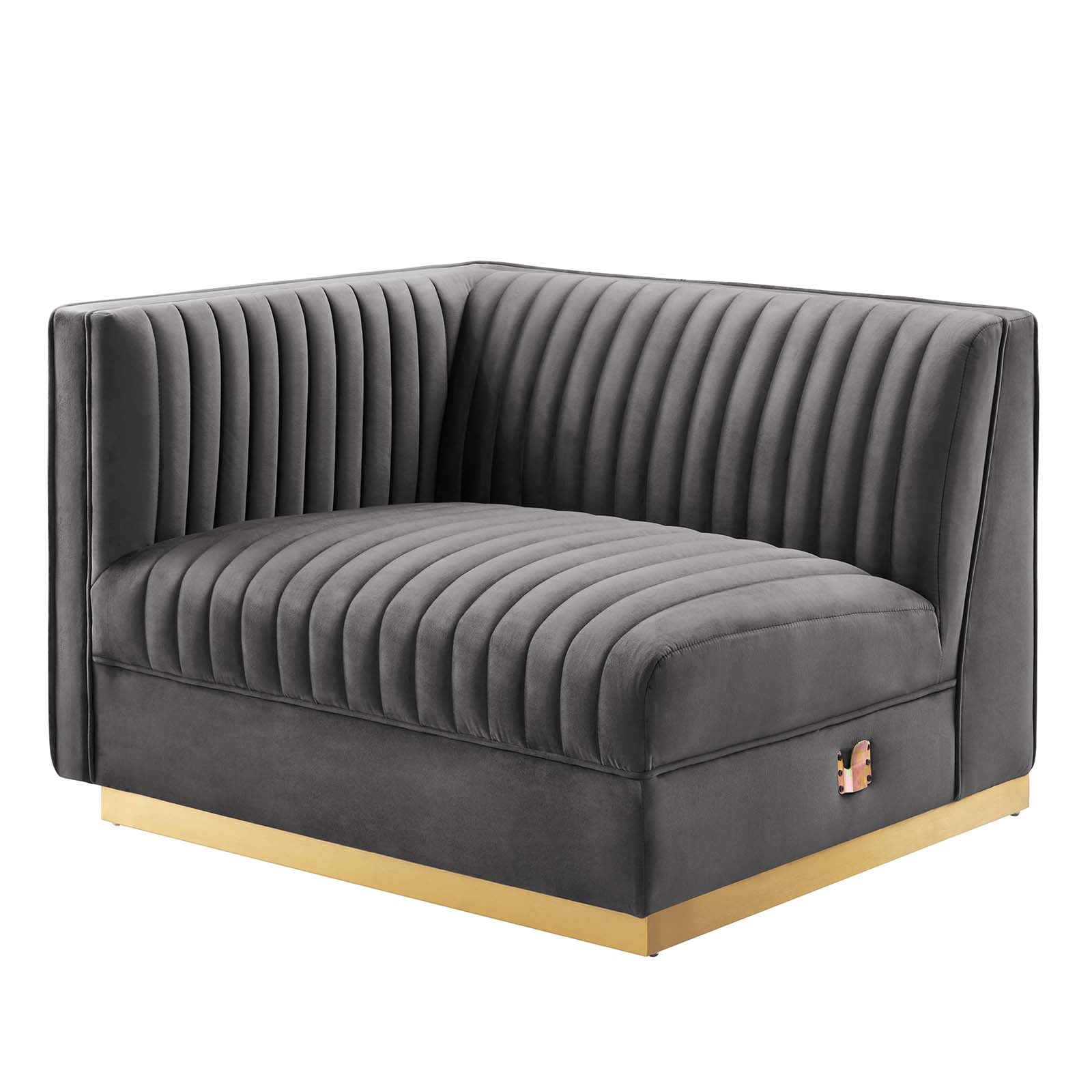 Sanguine Channel Tufted Performance Velvet Modular Sectional Sofa Left-Arm Chair By Modway - EEI-6031 | Sectional | Modishstore - 12