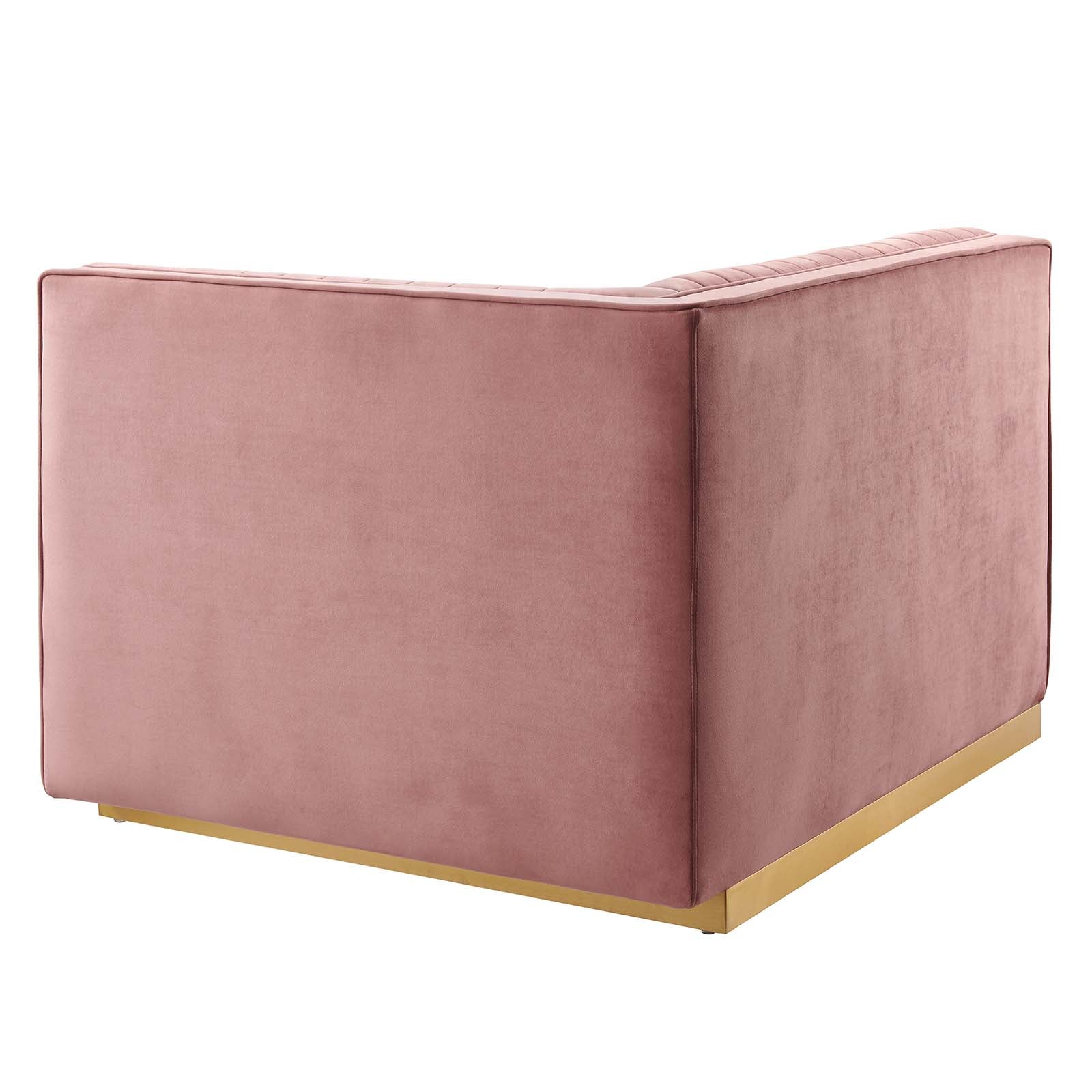 Sanguine Channel Tufted Performance Velvet Modular Sectional Sofa Right-Arm Chair By Modway - EEI-6032 | Sectional | Modishstore - 5