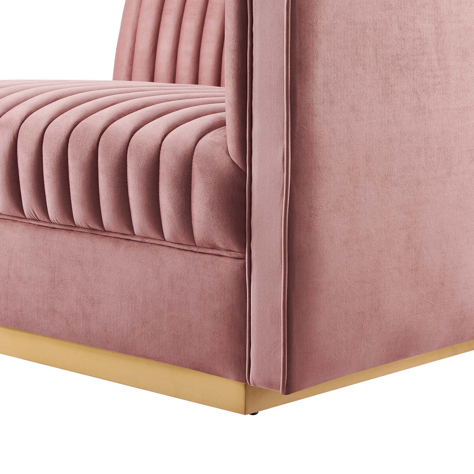 Sanguine Channel Tufted Performance Velvet Modular Sectional Sofa Right-Arm Chair By Modway - EEI-6032 | Sectional | Modishstore - 6