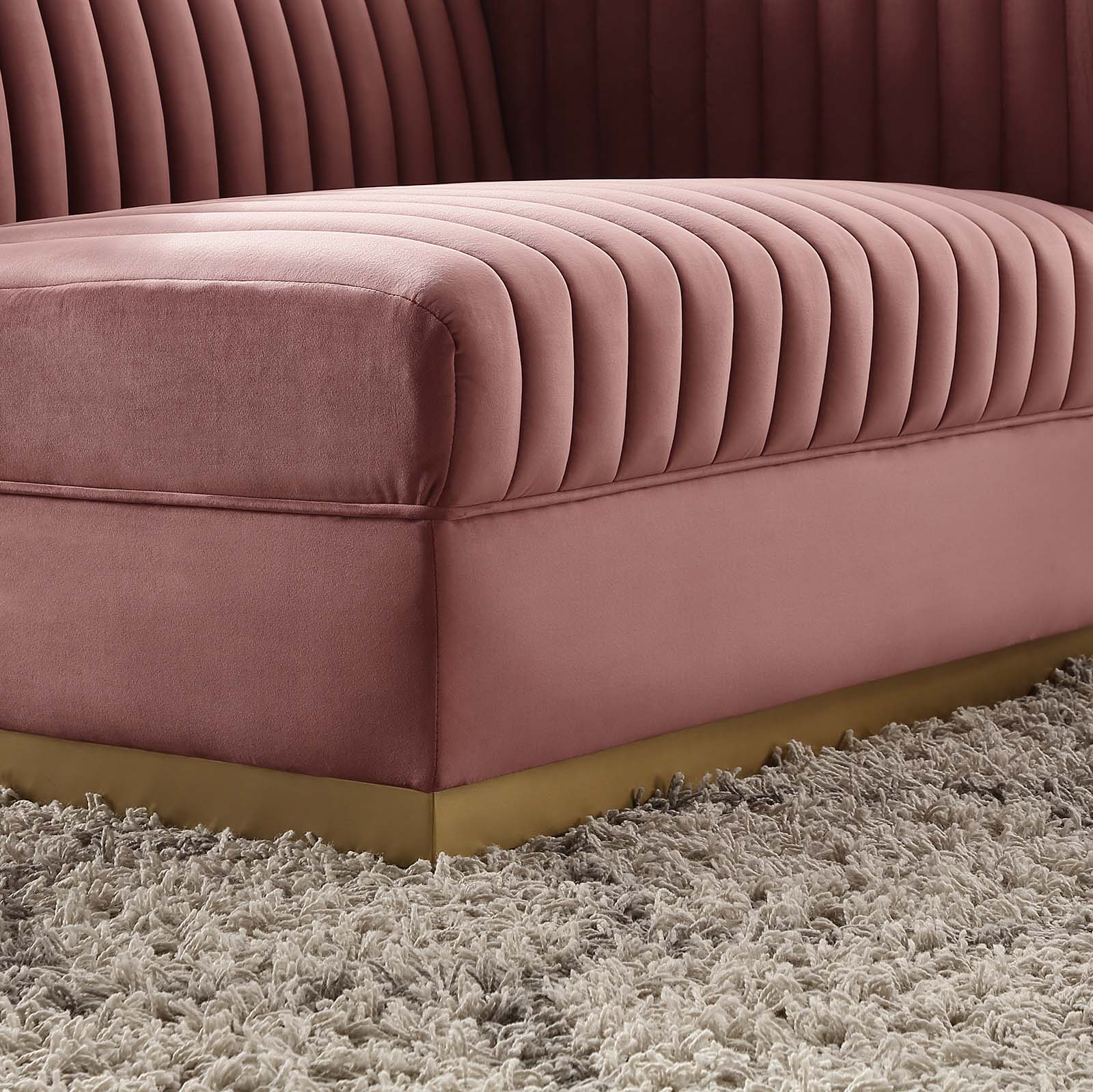 Sanguine Channel Tufted Performance Velvet Modular Sectional Sofa Right-Arm Chair By Modway - EEI-6032 | Sectional | Modishstore - 8