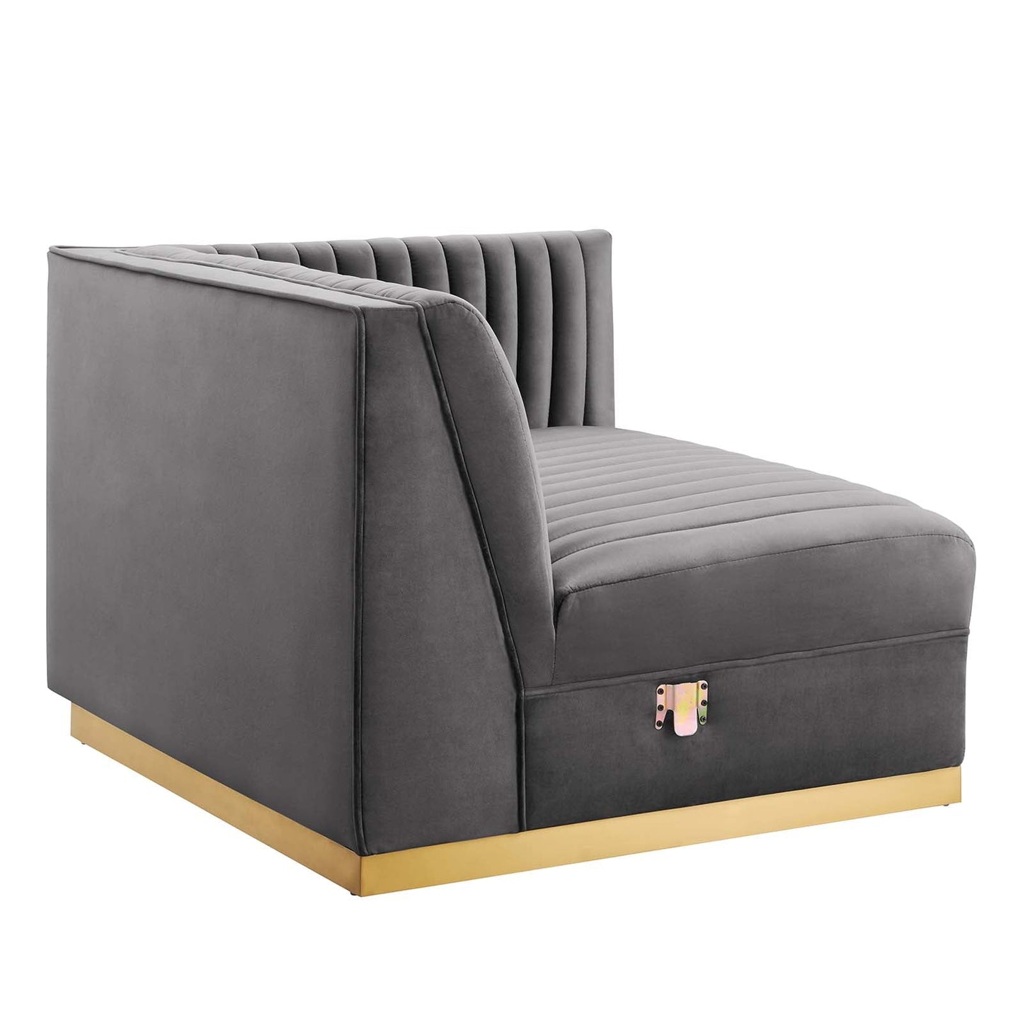 Sanguine Channel Tufted Performance Velvet Modular Sectional Sofa Right-Arm Chair By Modway - EEI-6032 | Sectional | Modishstore - 11