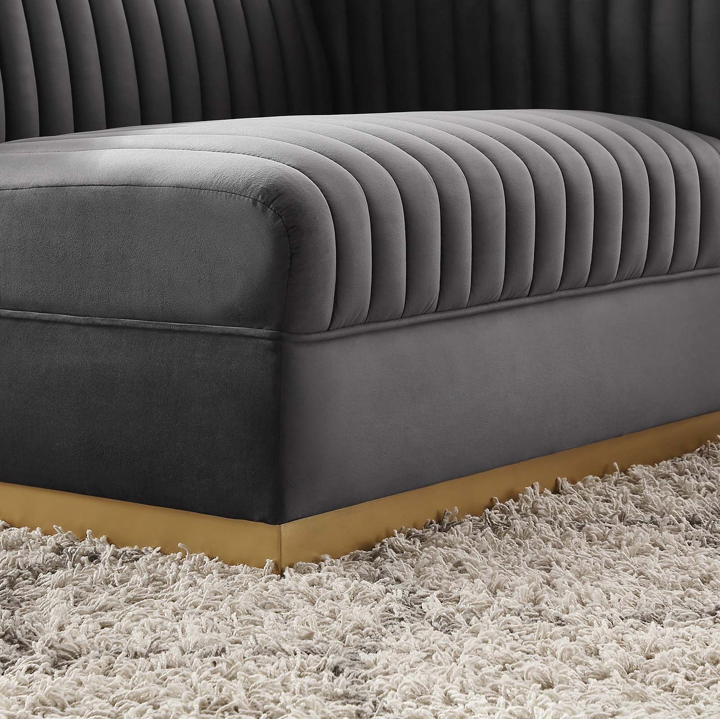Sanguine Channel Tufted Performance Velvet Modular Sectional Sofa Right-Arm Chair By Modway - EEI-6032 | Sectional | Modishstore - 15