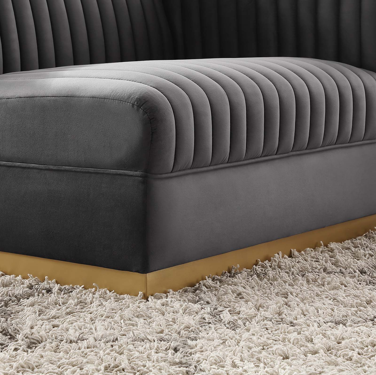 Sanguine Channel Tufted Performance Velvet Modular Sectional Sofa Right-Arm Chair By Modway - EEI-6032 | Sectional | Modishstore - 15
