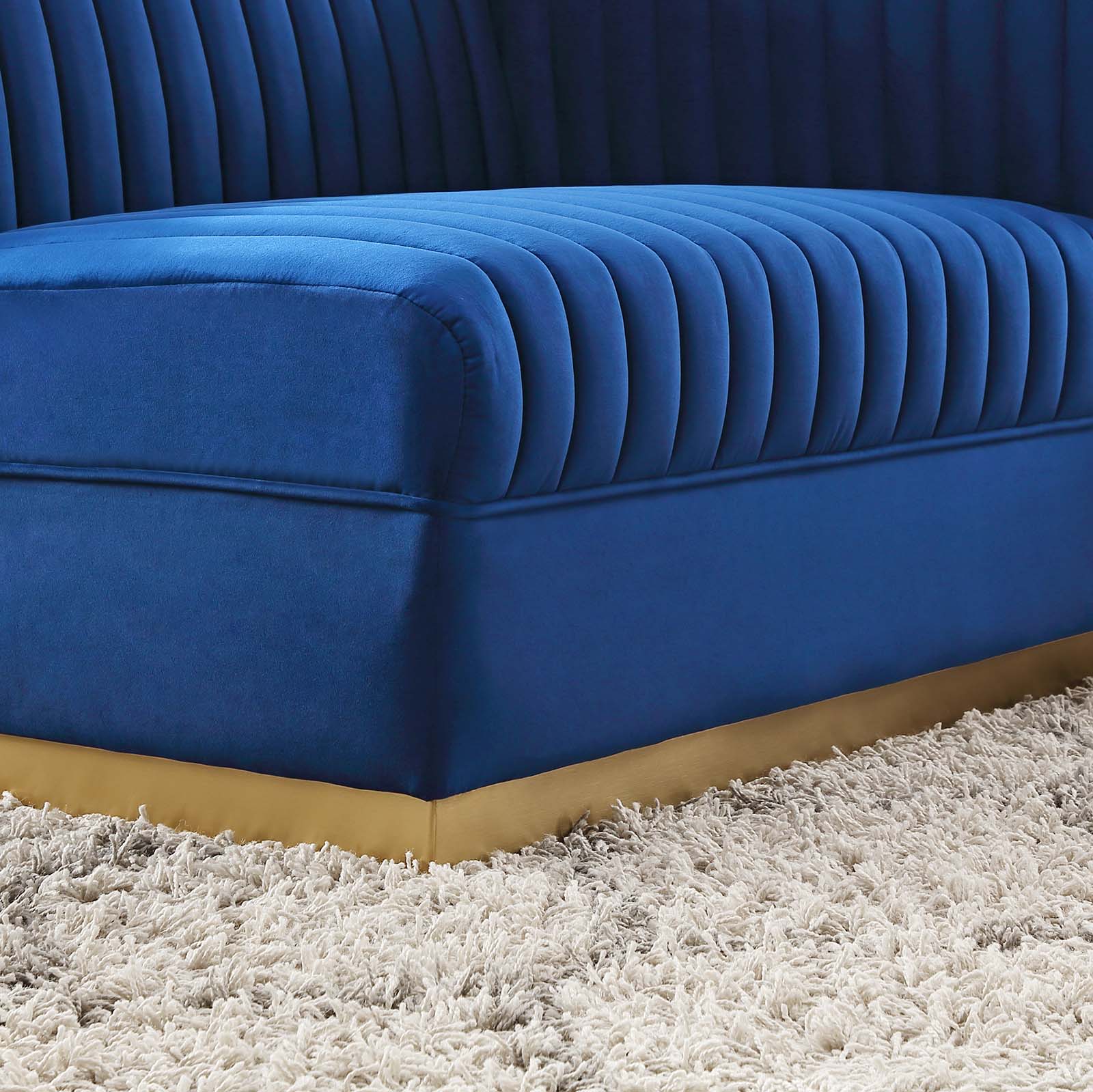 Sanguine Channel Tufted Performance Velvet Modular Sectional Sofa Right-Arm Chair By Modway - EEI-6032 | Sectional | Modishstore - 23