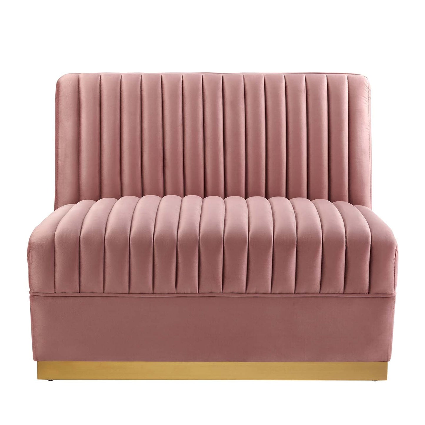 Sanguine Channel Tufted Performance Velvet Modular Sectional Sofa Armless Chair By Modway - EEI-6033 | Sectional | Modishstore - 3