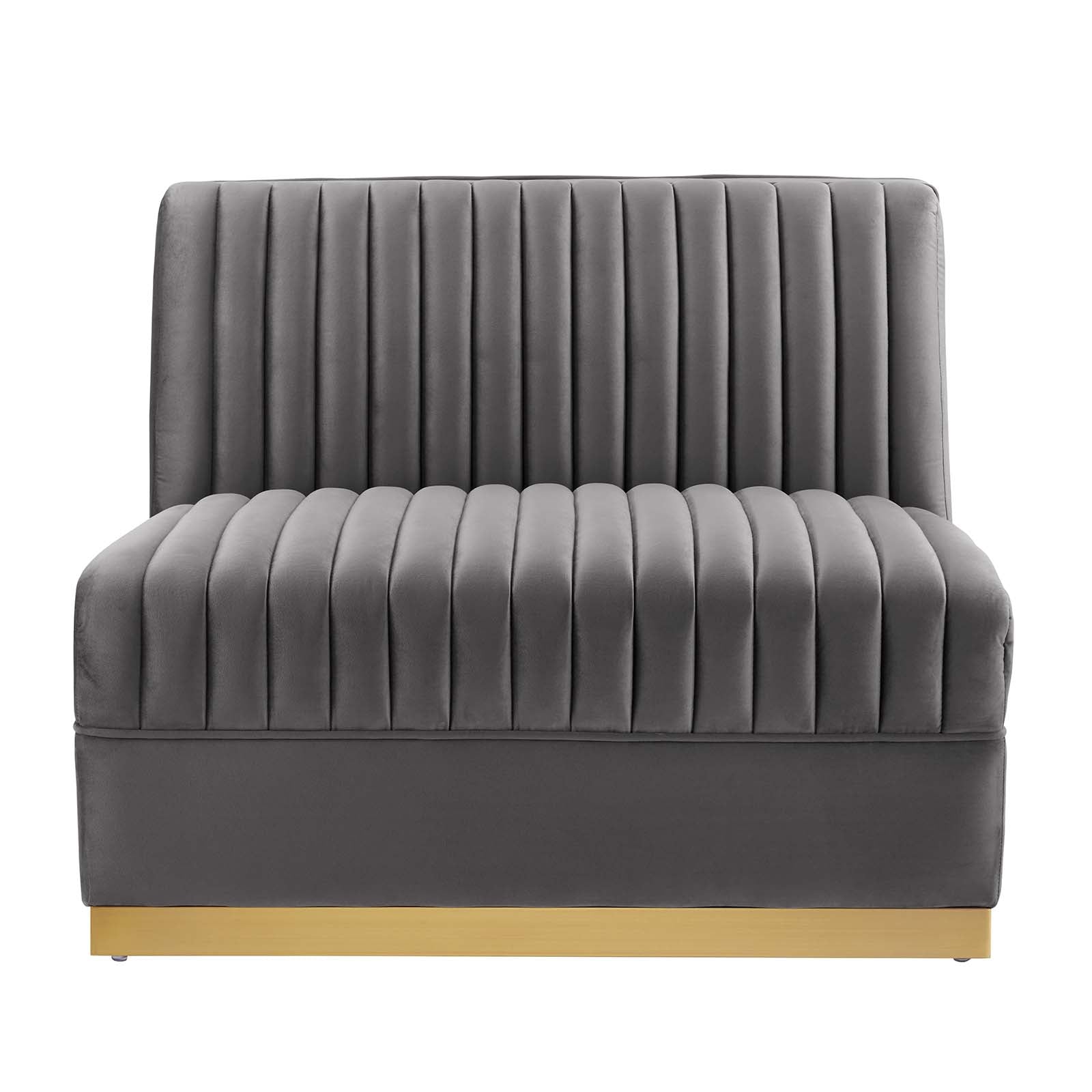 Sanguine Channel Tufted Performance Velvet Modular Sectional Sofa Armless Chair By Modway - EEI-6033 | Sectional | Modishstore - 10